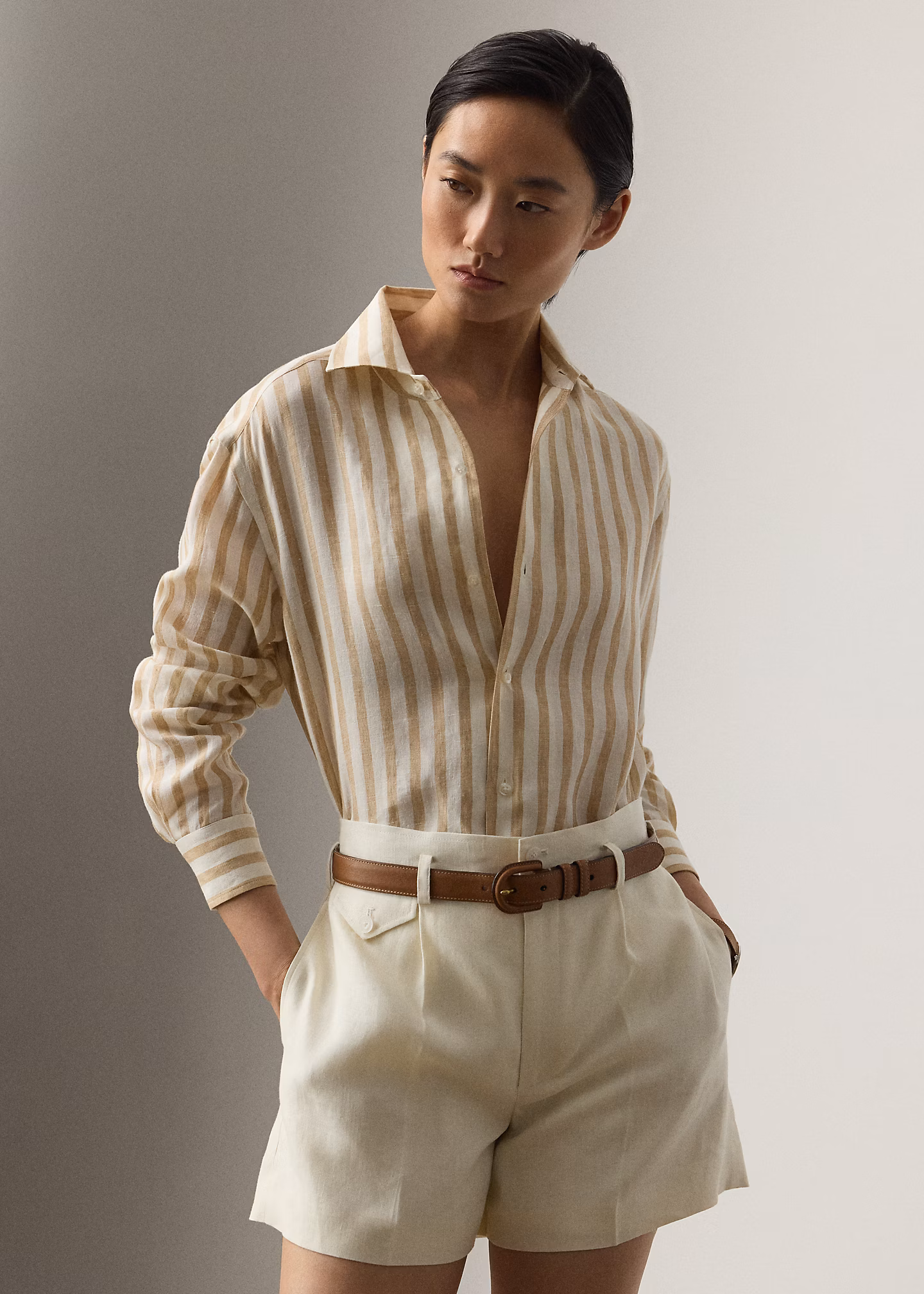 Relaxed-Fit Leinenhemd mit Capri-Kragen - RALPH LAUREN OUTLET