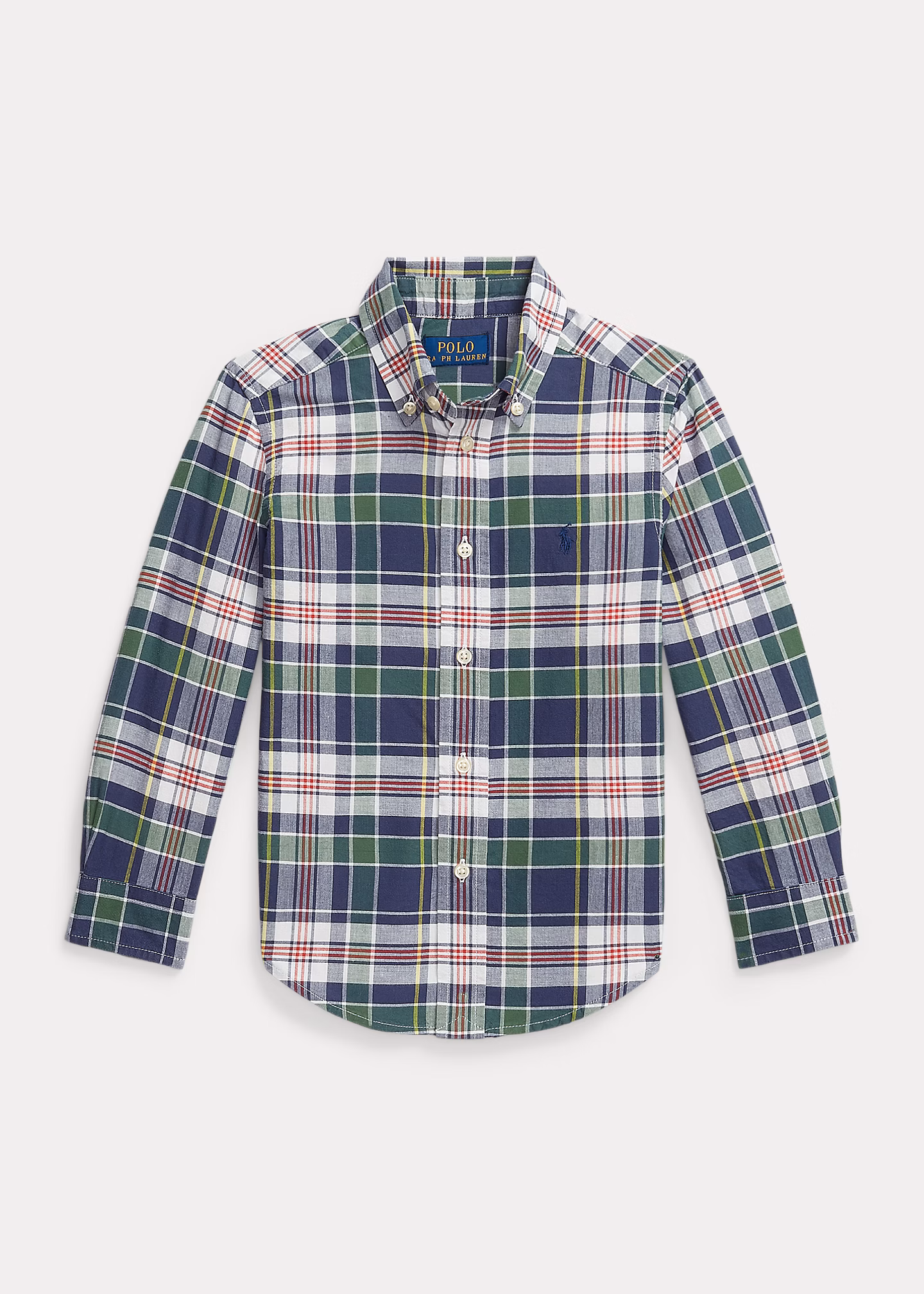 Baumwollhemd mit Madraskaro - RALPH LAUREN OUTLET