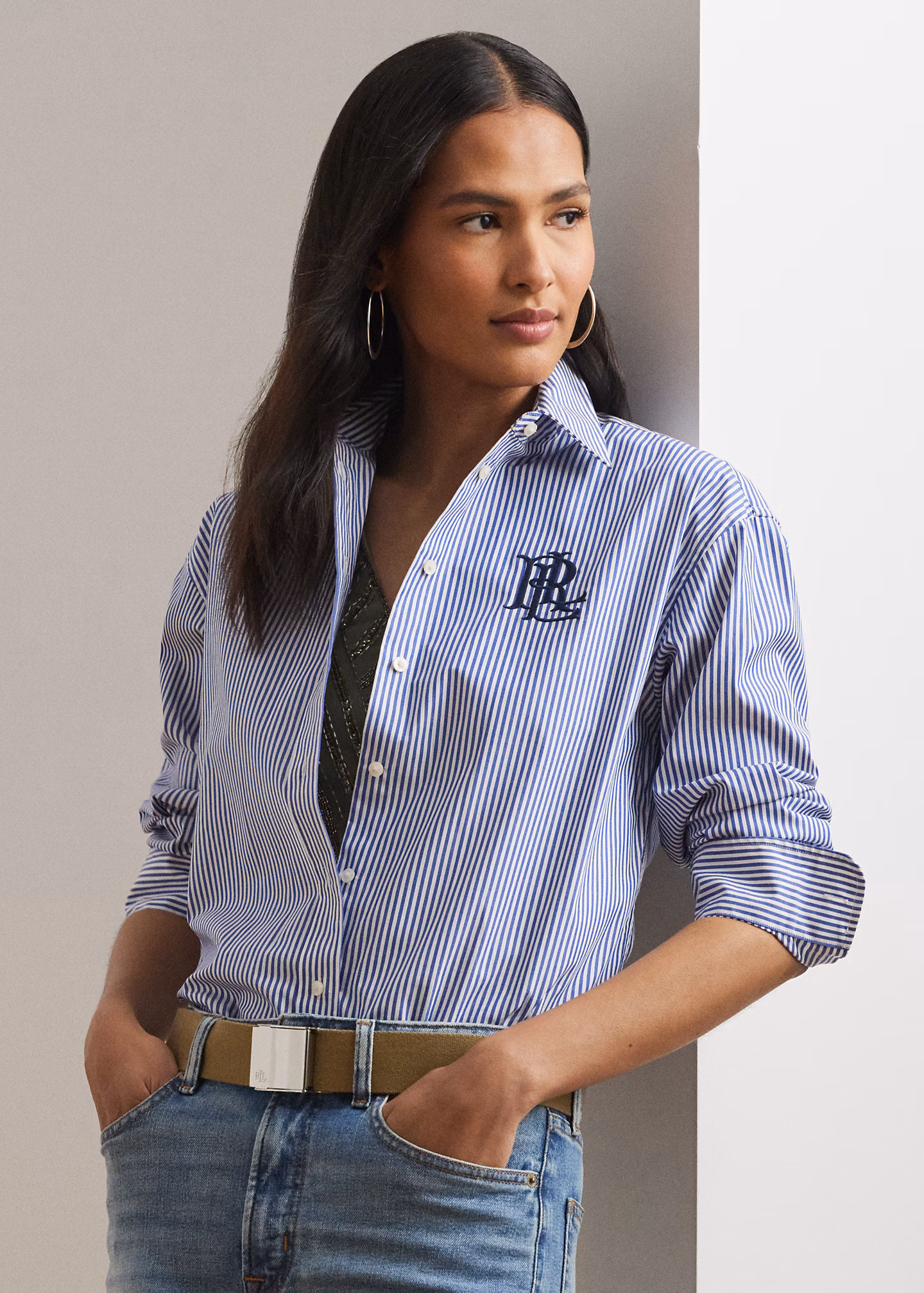 Gestreiftes Relaxed-Fit Baumwollhemd - RALPH LAUREN OUTLET