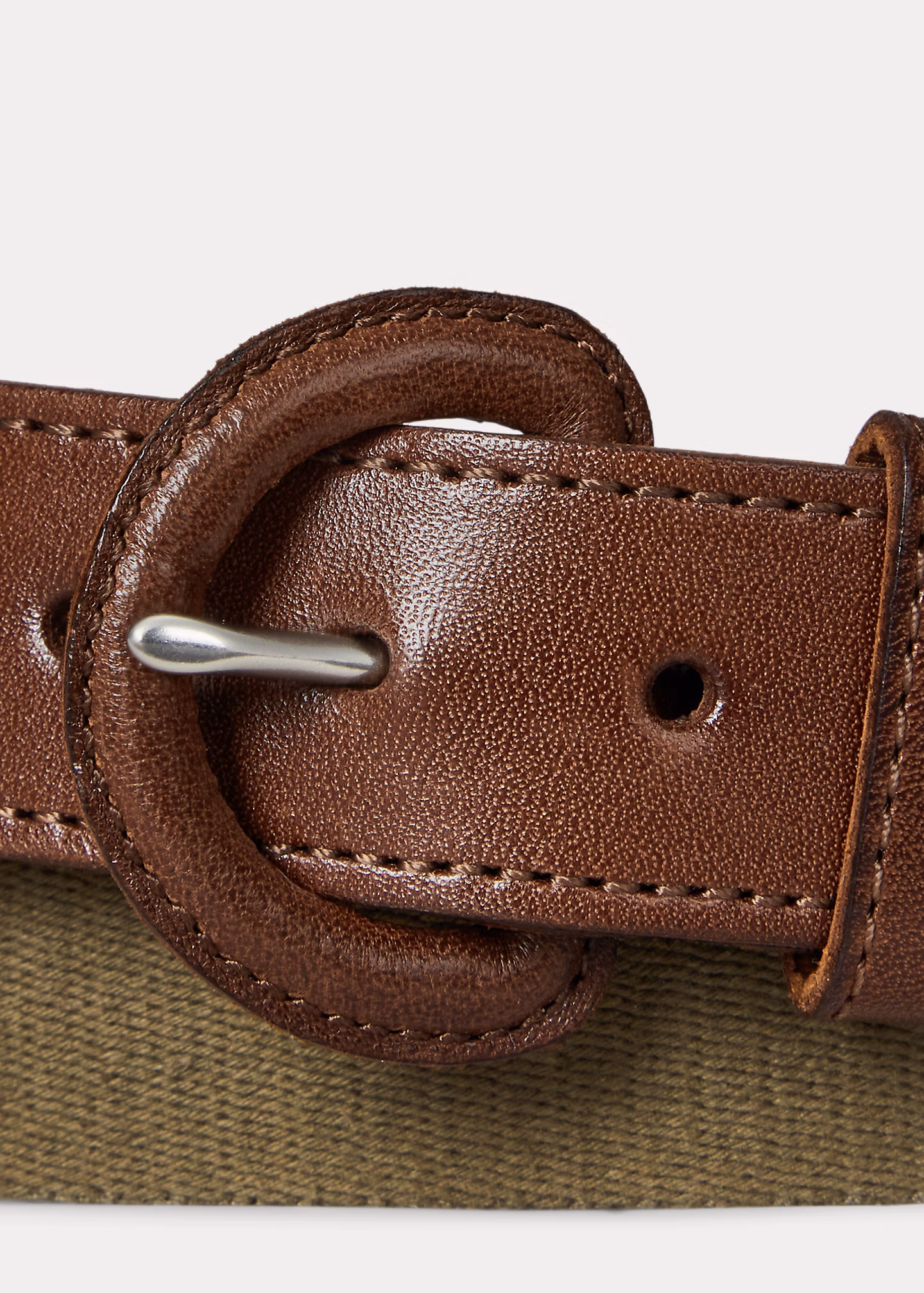 Webgürtel aus Baumwolle und Leder - RALPH LAUREN OUTLET