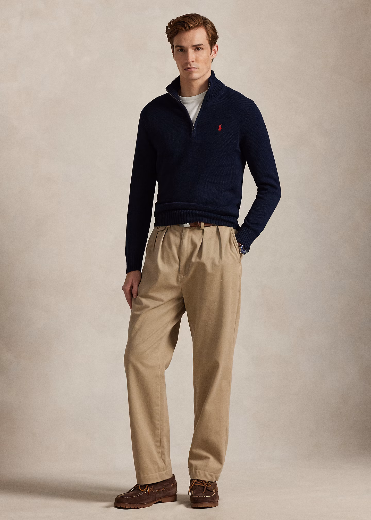 Baumwollpullover mit Halbrollkragen - RALPH LAUREN OUTLET