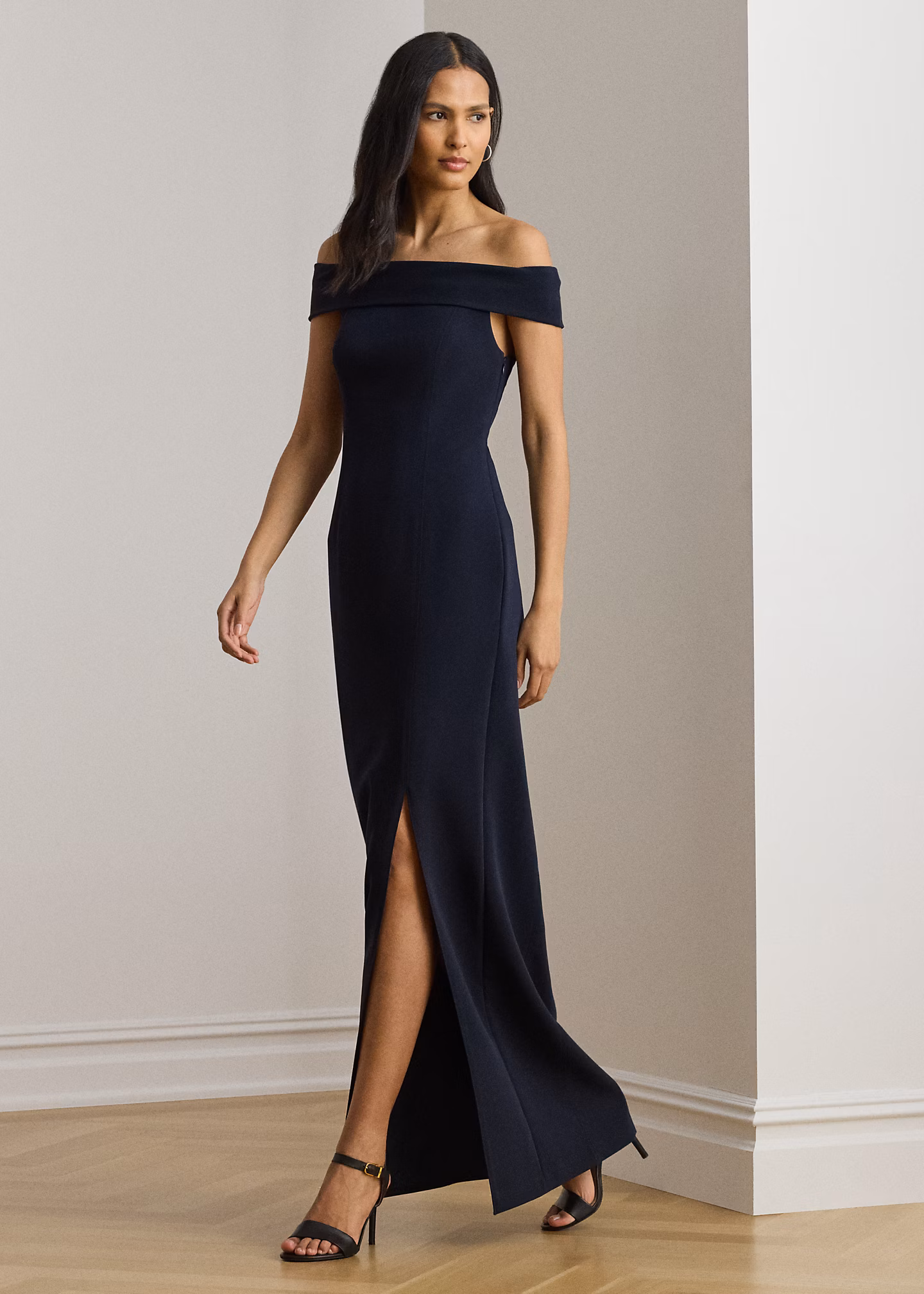 Schulterfreies Crêpe-Abendkleid - RALPH LAUREN OUTLET
