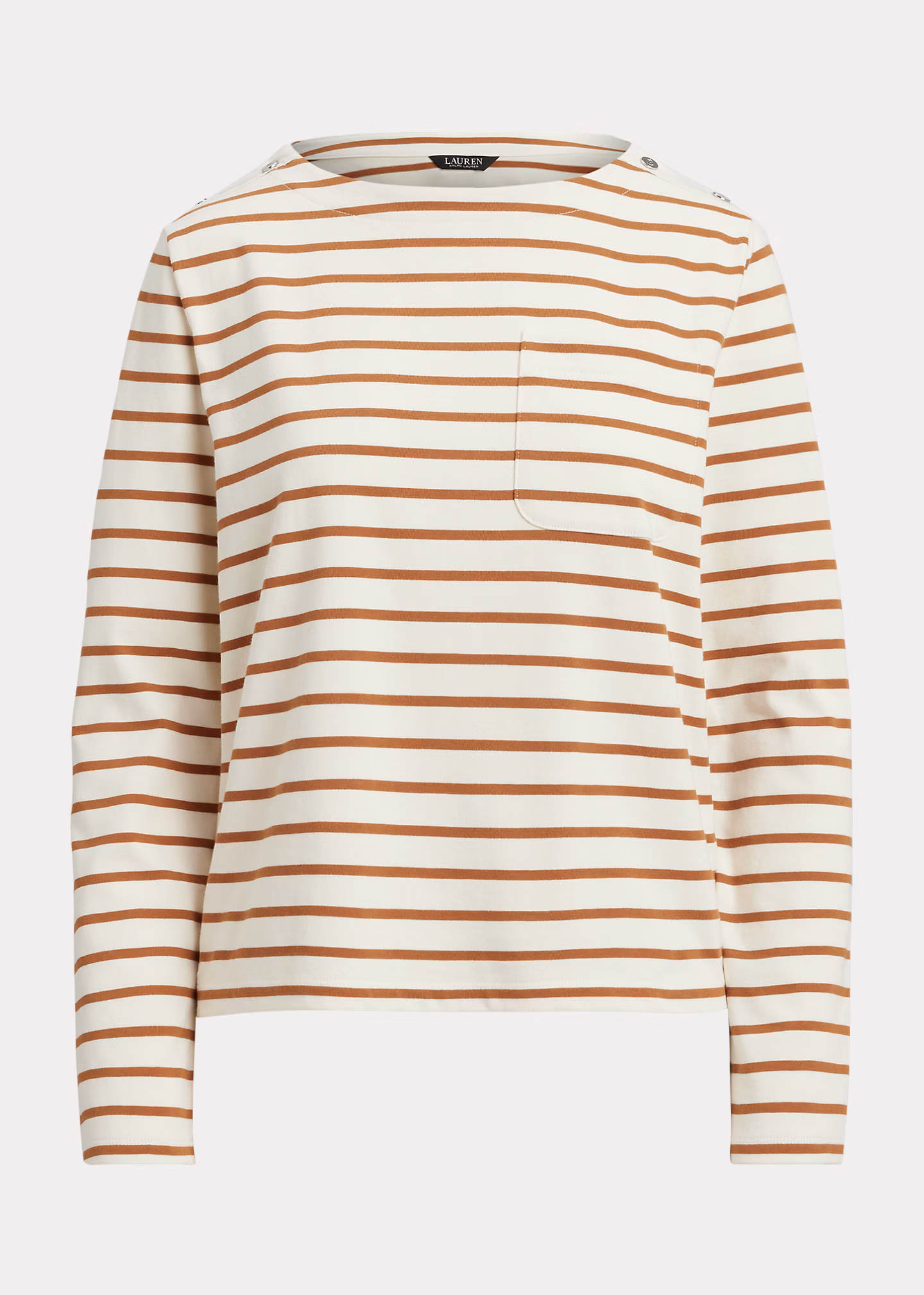 Jersey-Oberteil mit U-Boot-Ausschnitt - RALPH LAUREN OUTLET