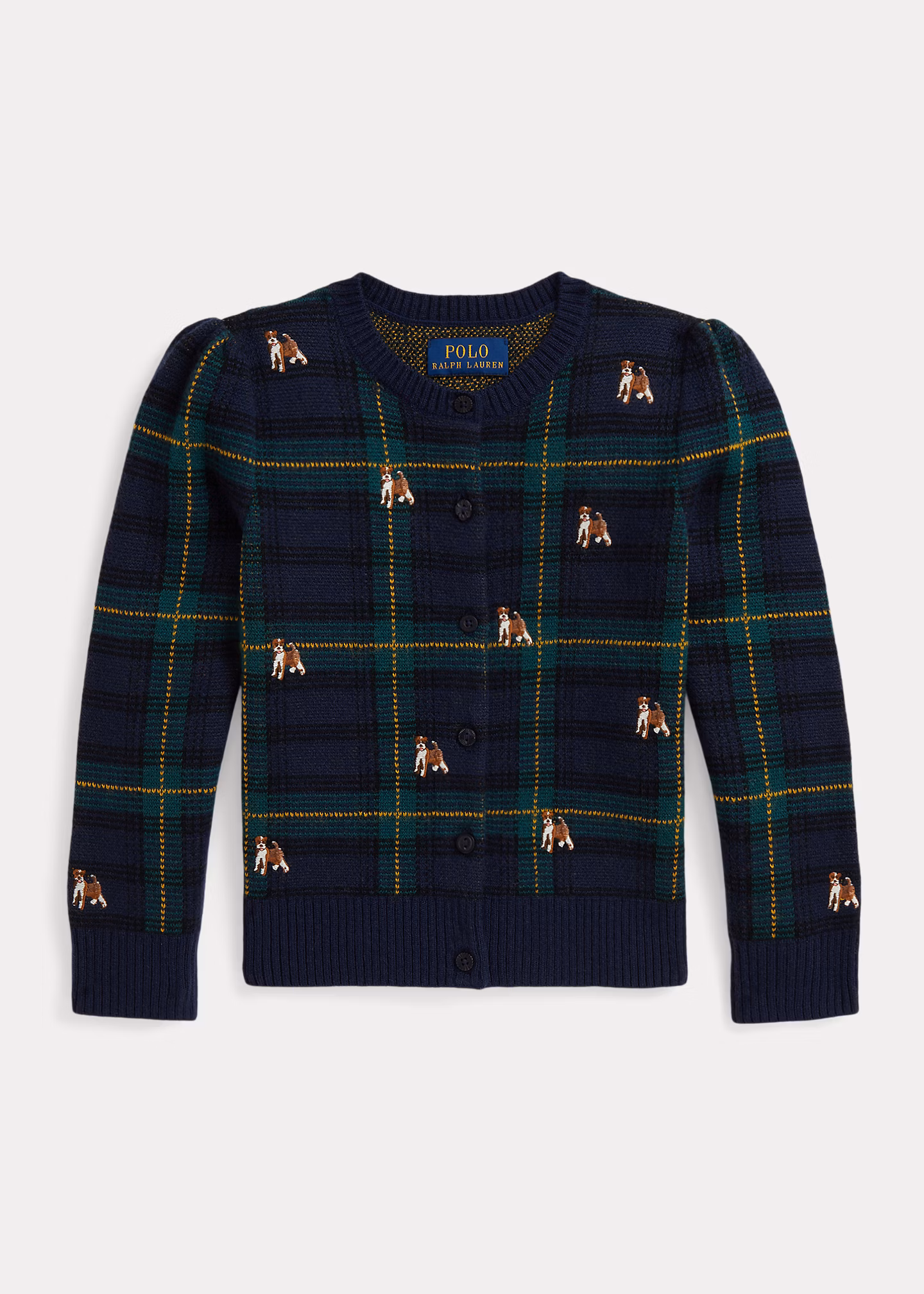 Bestickte Wollstrickjacke mit Hundemotiv - RALPH LAUREN OUTLET