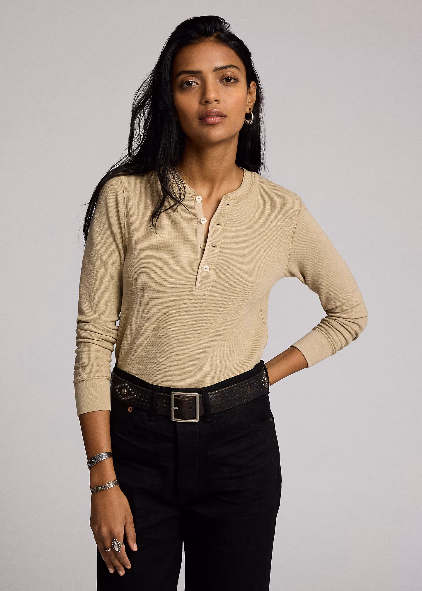 Henley aus Waffelpiqué - RALPH LAUREN OUTLET