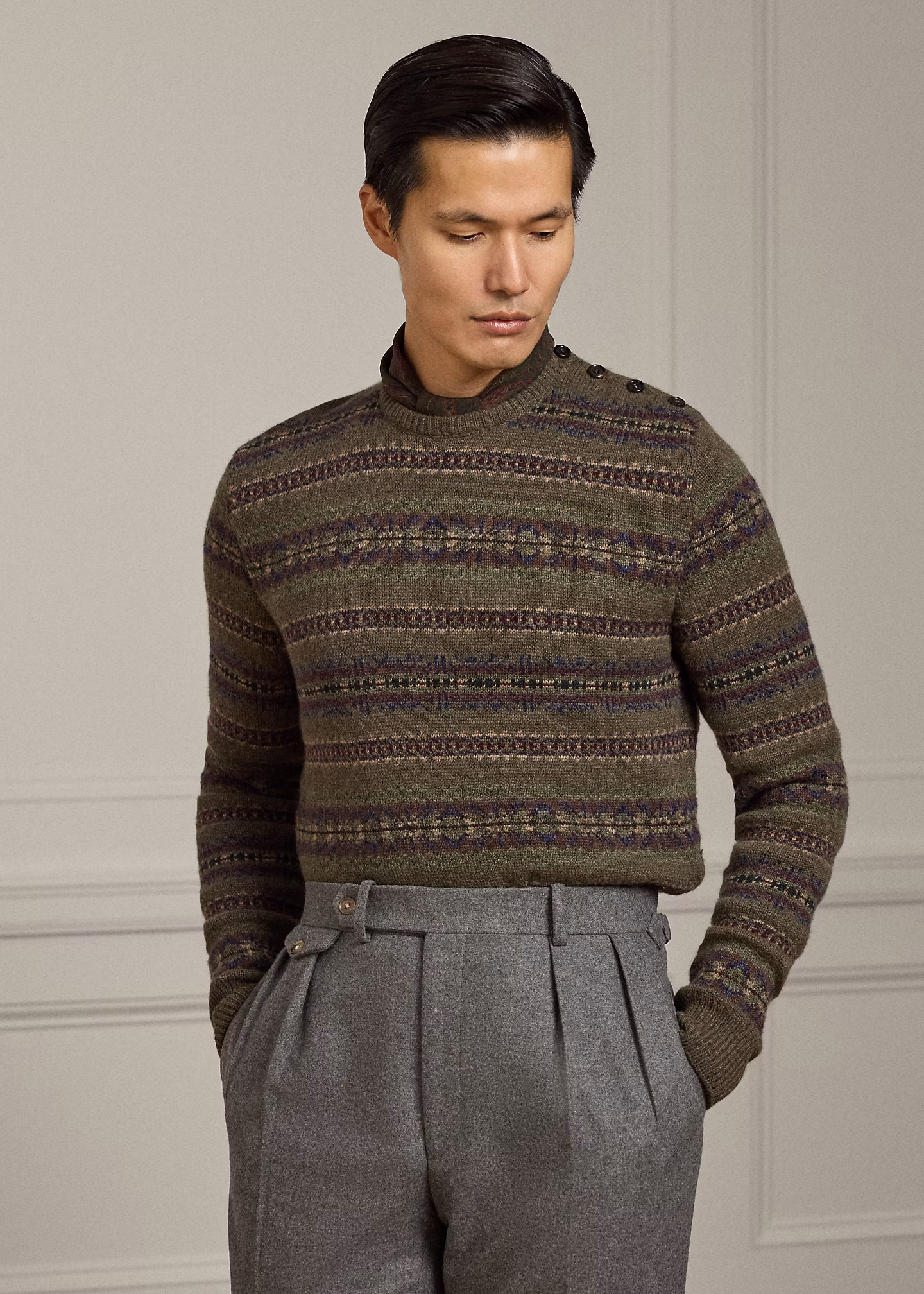 Fair-Isle-Kaschmirpullover mit Wolle - RALPH LAUREN OUTLET