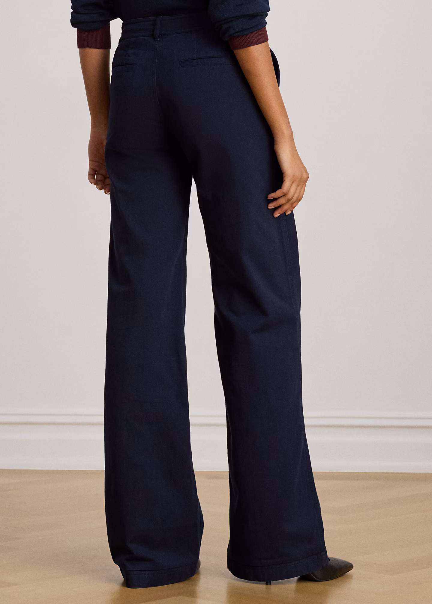 Baumwolltwillhose mit weitem Bein - RALPH LAUREN OUTLET