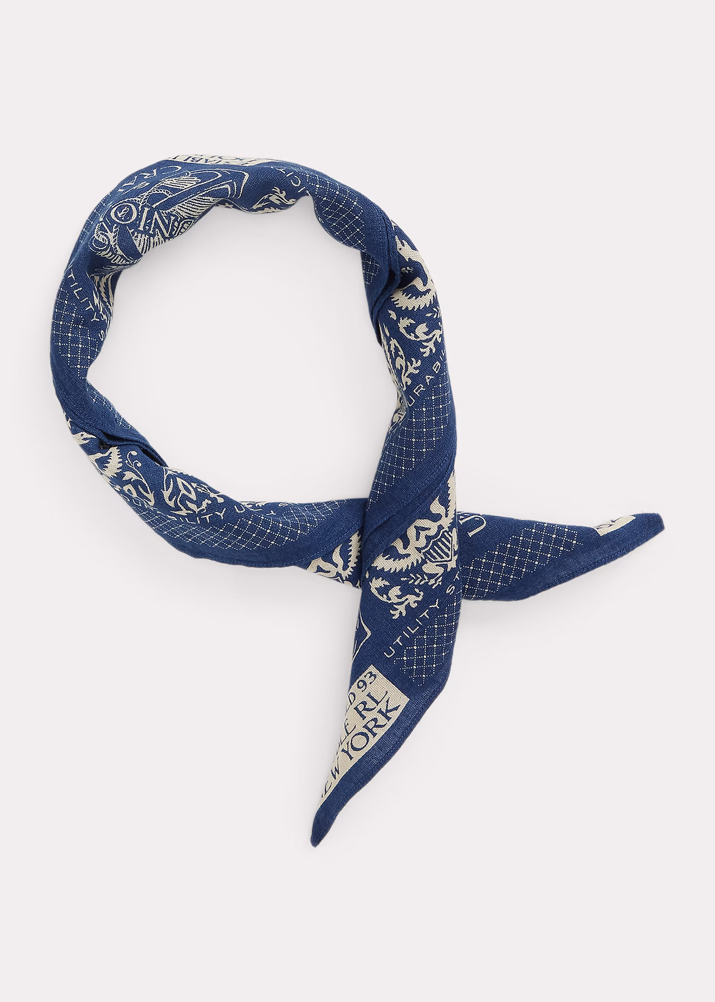 Indigoblaues Baumwollbandana mit Blumen - RALPH LAUREN OUTLET