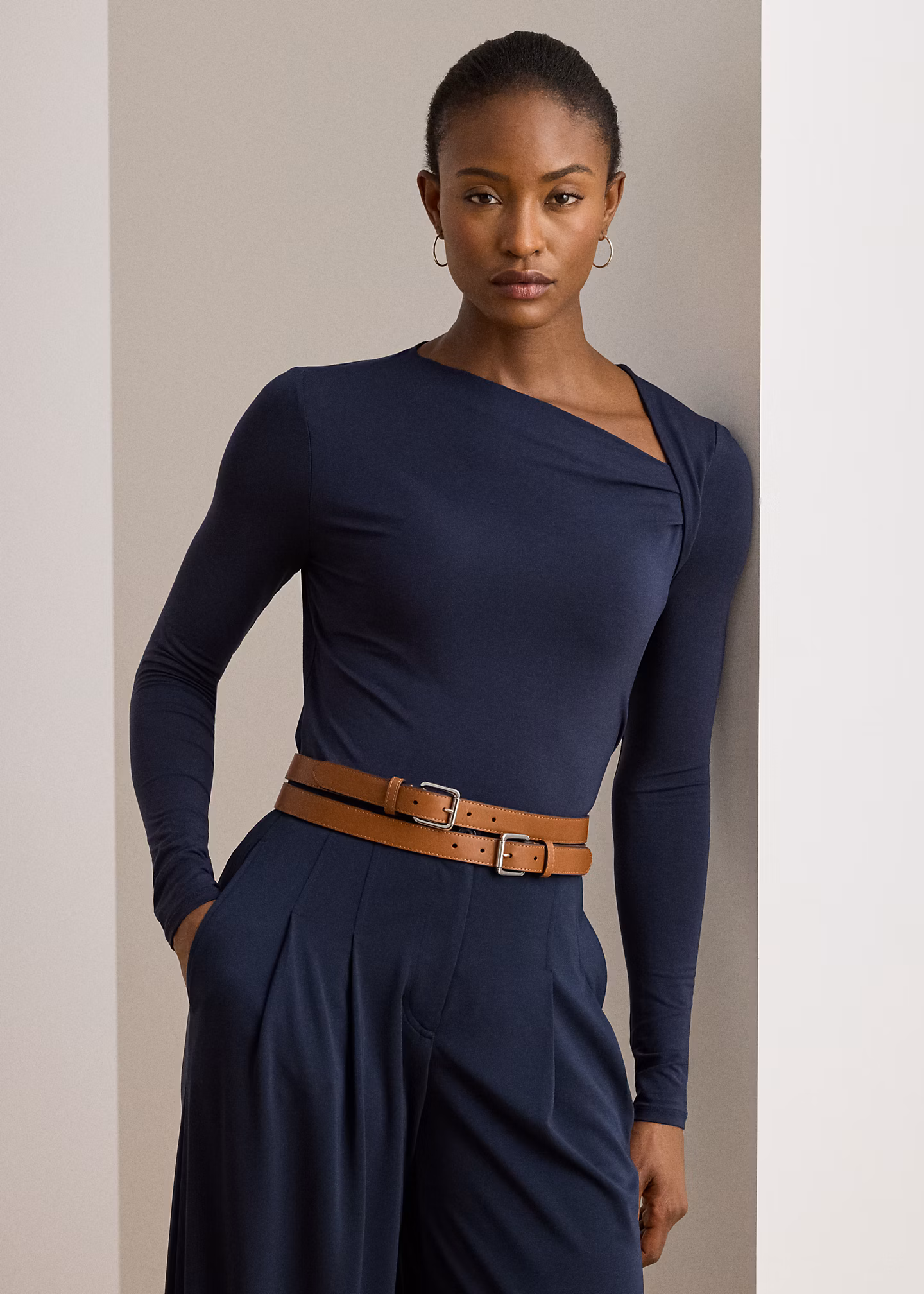 Asymmetrisches Stretchjersey-Oberteil - RALPH LAUREN OUTLET