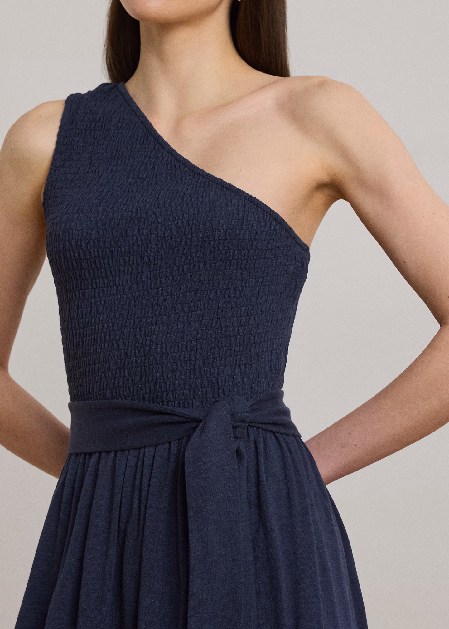 Einschultriges Jerseykleid mit Gürtel - RALPH LAUREN OUTLET