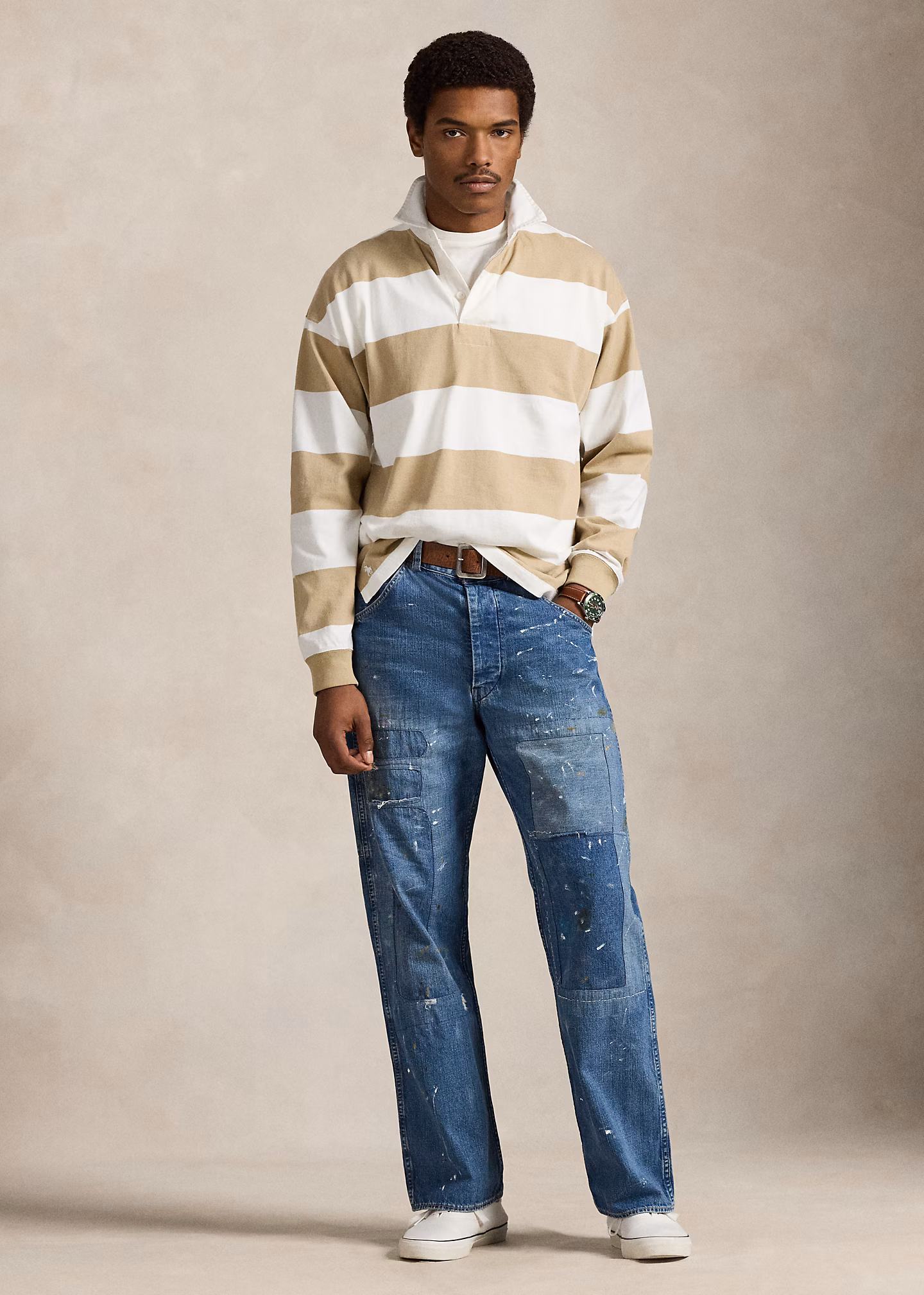 Big-Fit Jersey-Rugbyhemd mit Streifen - RALPH LAUREN OUTLET