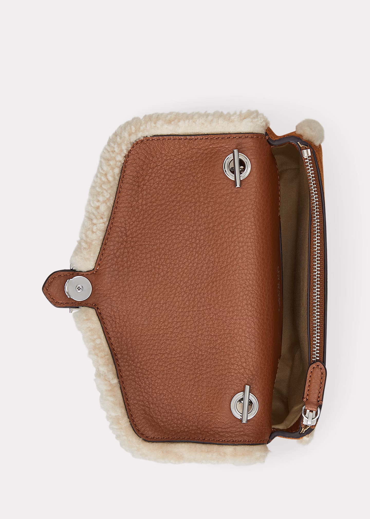 Umhänge-Geldbörse Bradley mit Lammfell - RALPH LAUREN OUTLET