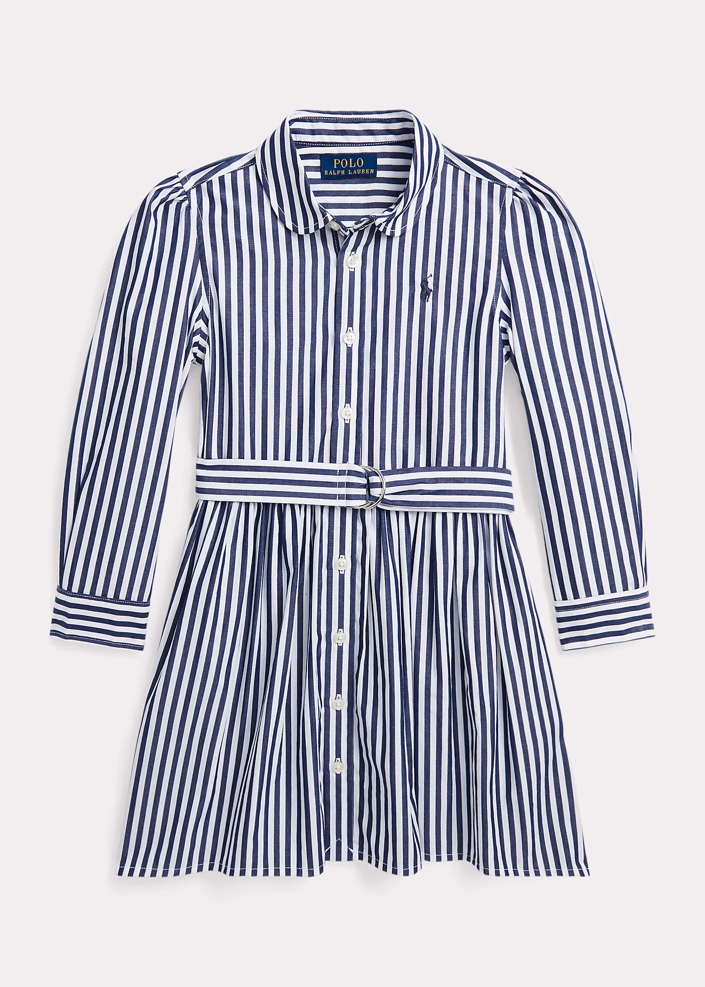 Gestreiftes Hemdkleid mit Gürtel - RALPH LAUREN OUTLET