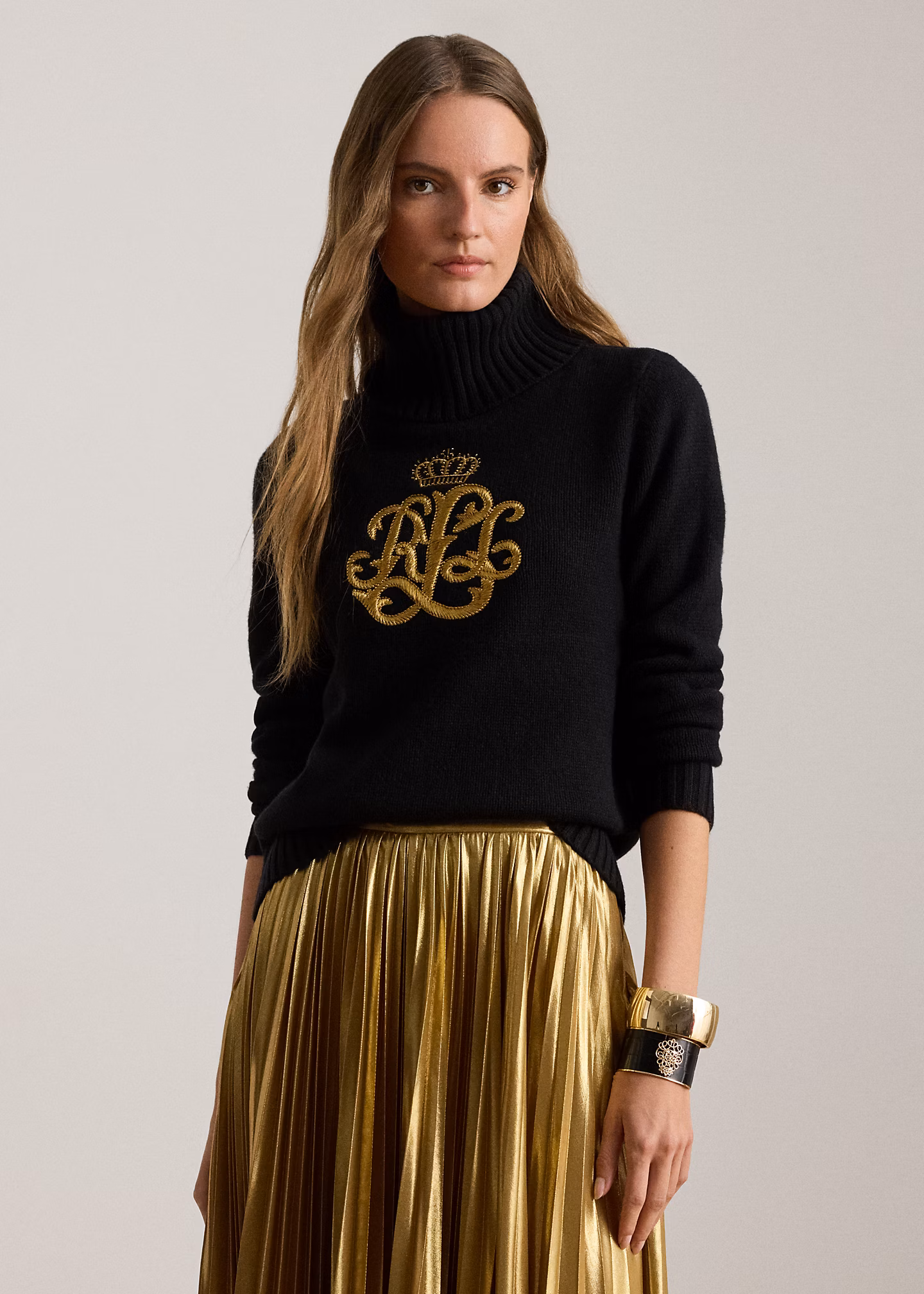 Rollkragenpullover mit gesticktem Logo - RALPH LAUREN OUTLET