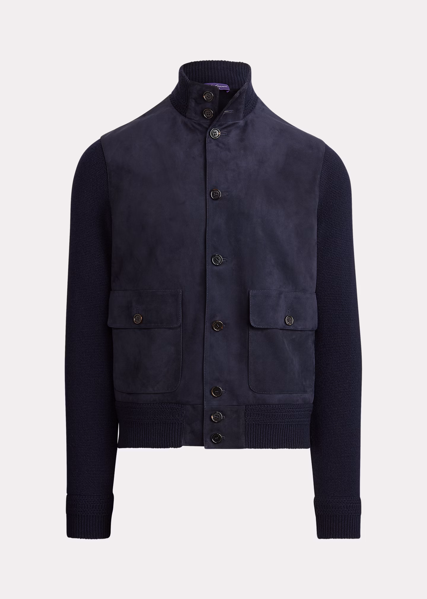 Kaschmirstrickjacke mit Wildleder - RALPH LAUREN OUTLET