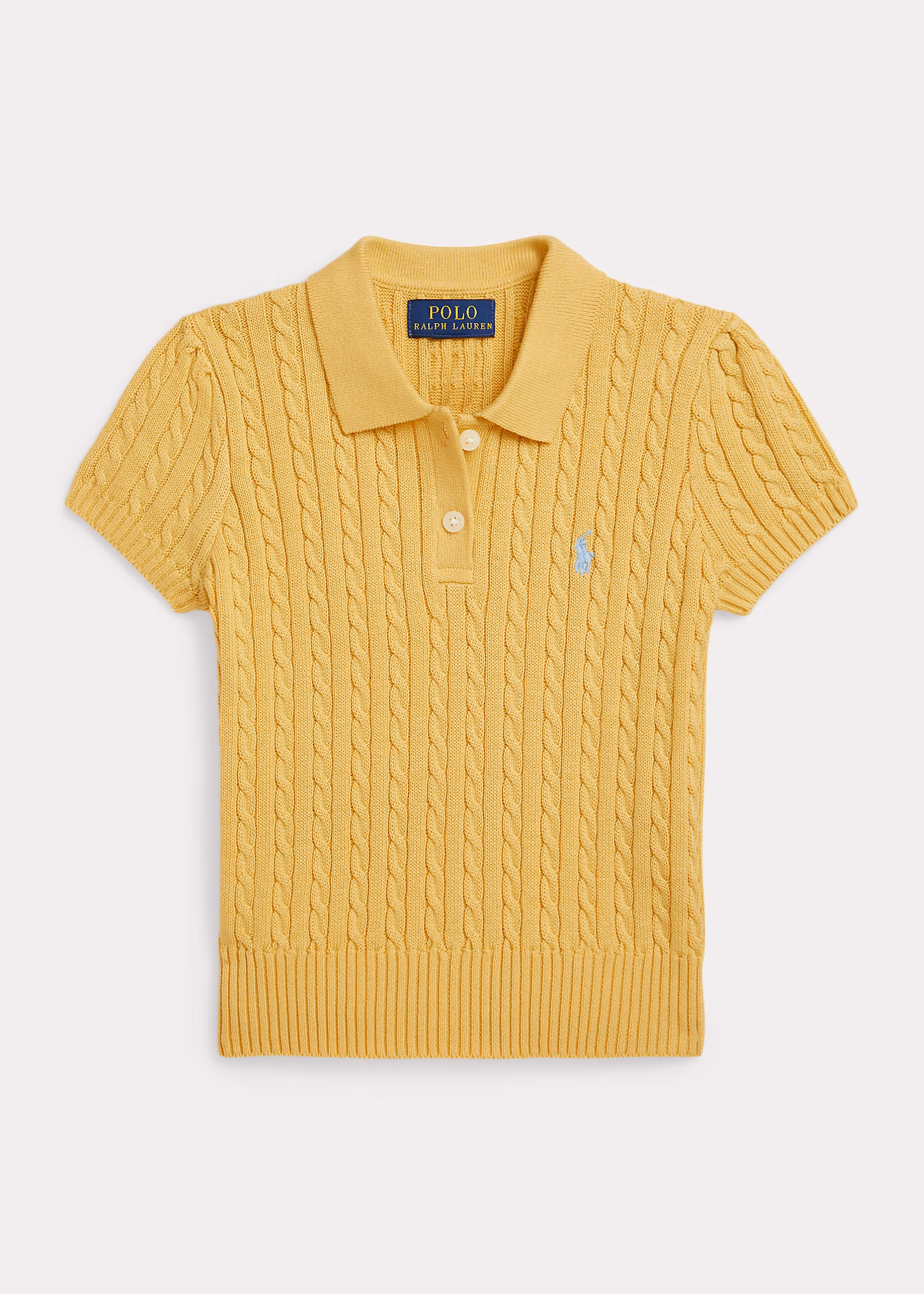 Polo-Pullover mit Mini-Zopfmuster - RALPH LAUREN OUTLET