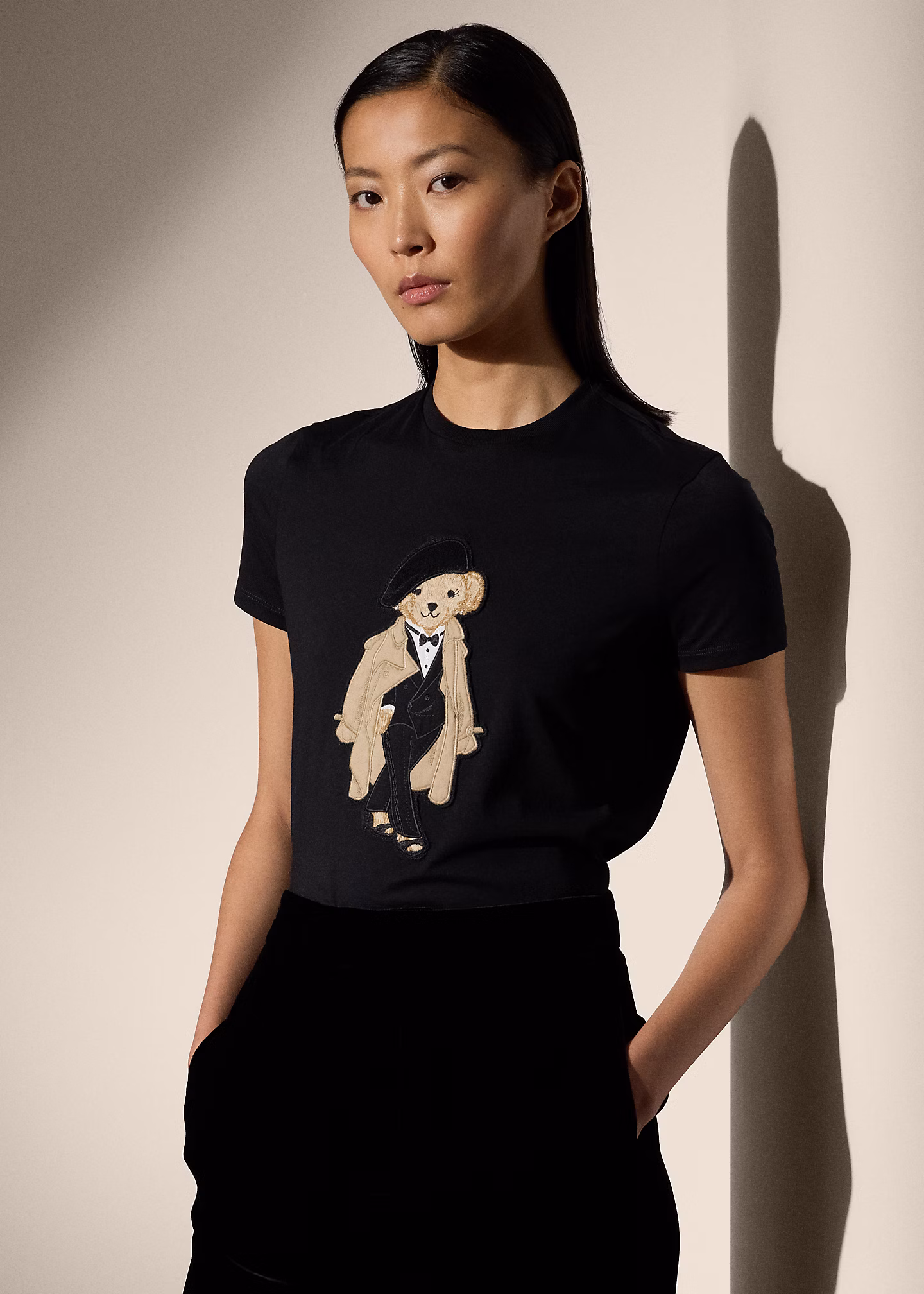 Baumwoll-T-Shirt mit Trench Polo Bear - RALPH LAUREN OUTLET