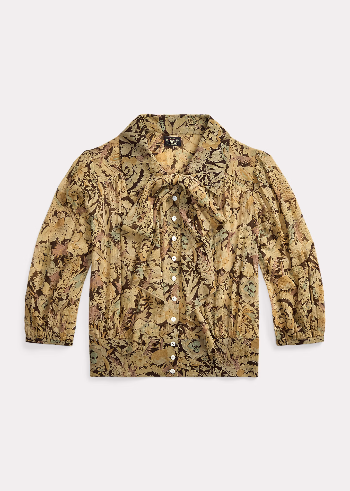 Geblümte Seidenbluse in Knitteroptik - RALPH LAUREN OUTLET