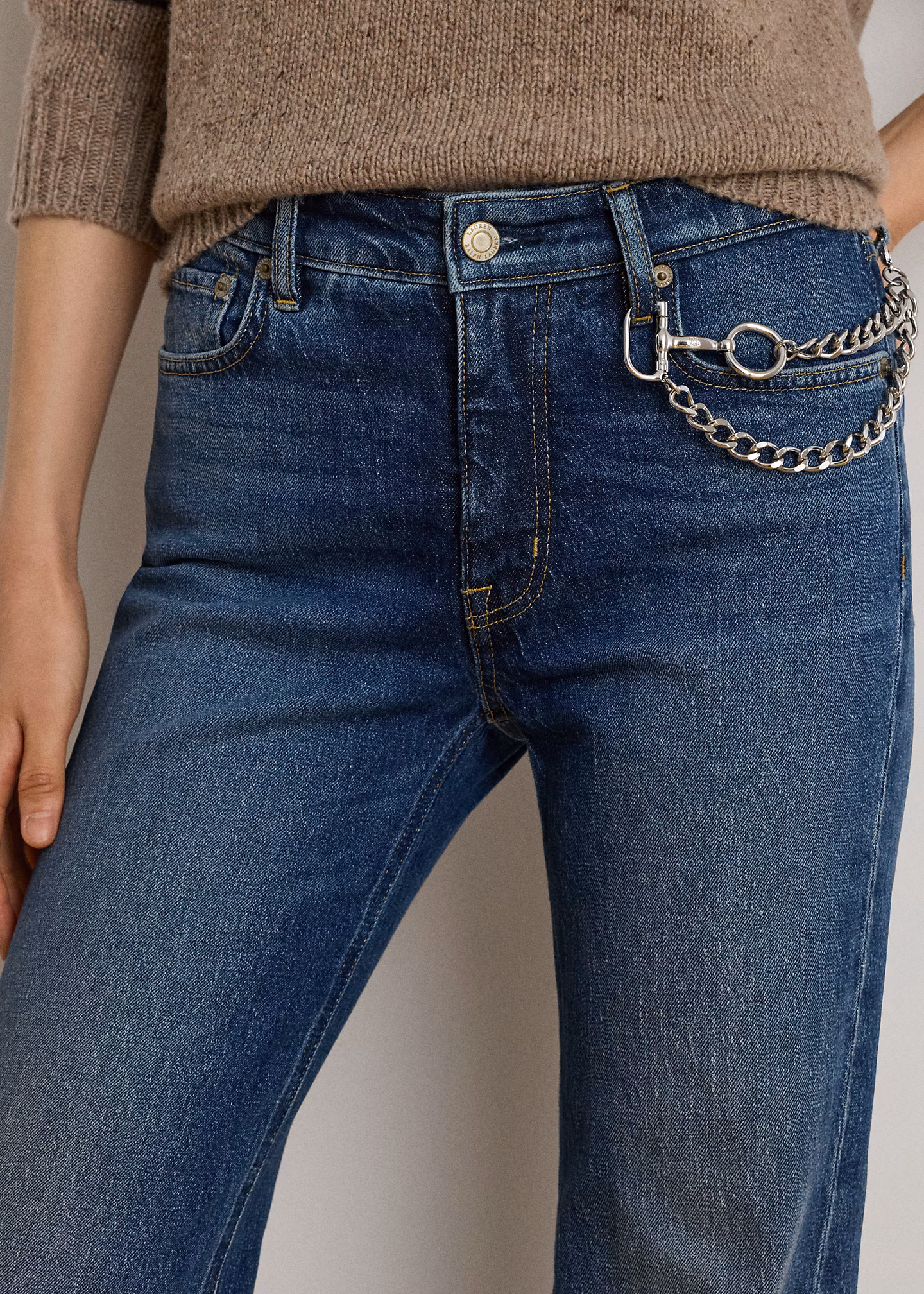 Ausgestellte Jeans mit Kettendetail - RALPH LAUREN OUTLET