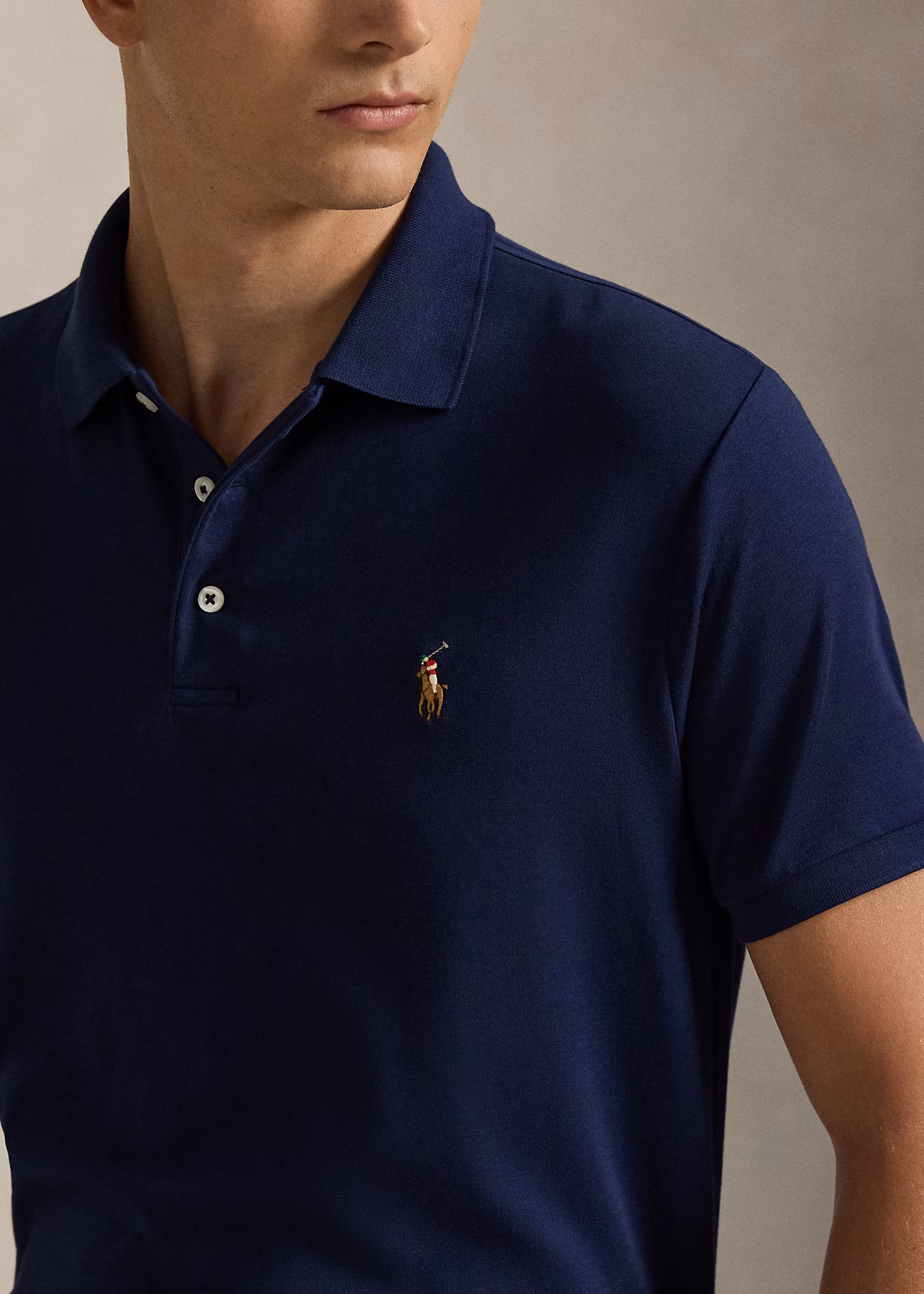 Custom-Slim-Fit Baumwoll-Poloshirt - RALPH LAUREN OUTLET