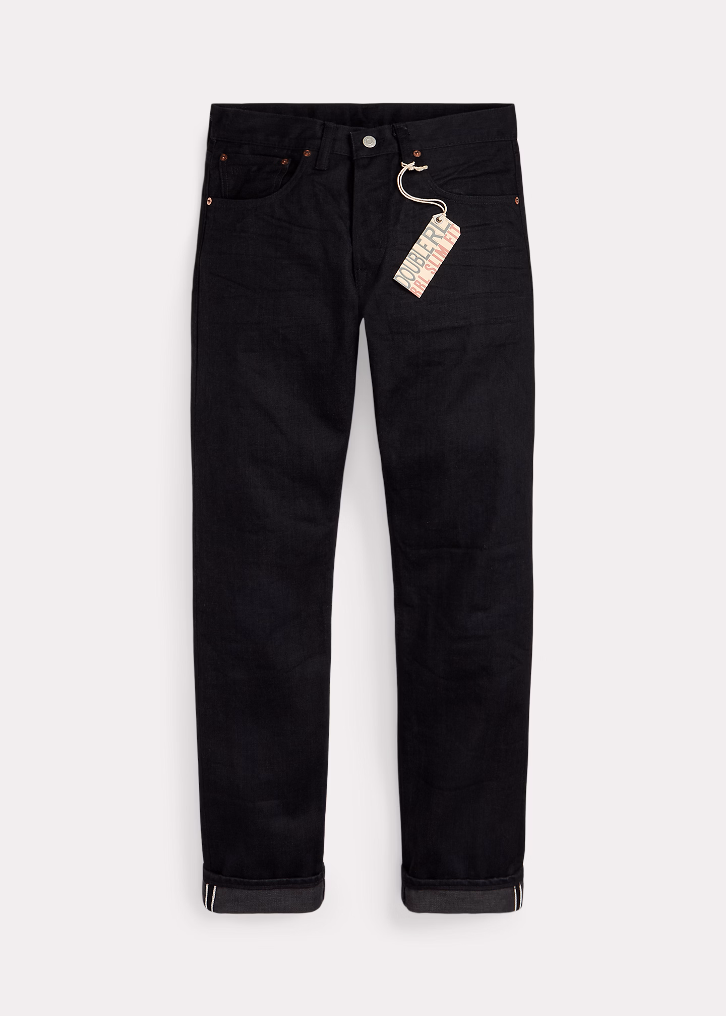 Slim-Fit Selvedge-Jeans in Schwarz - RALPH LAUREN OUTLET