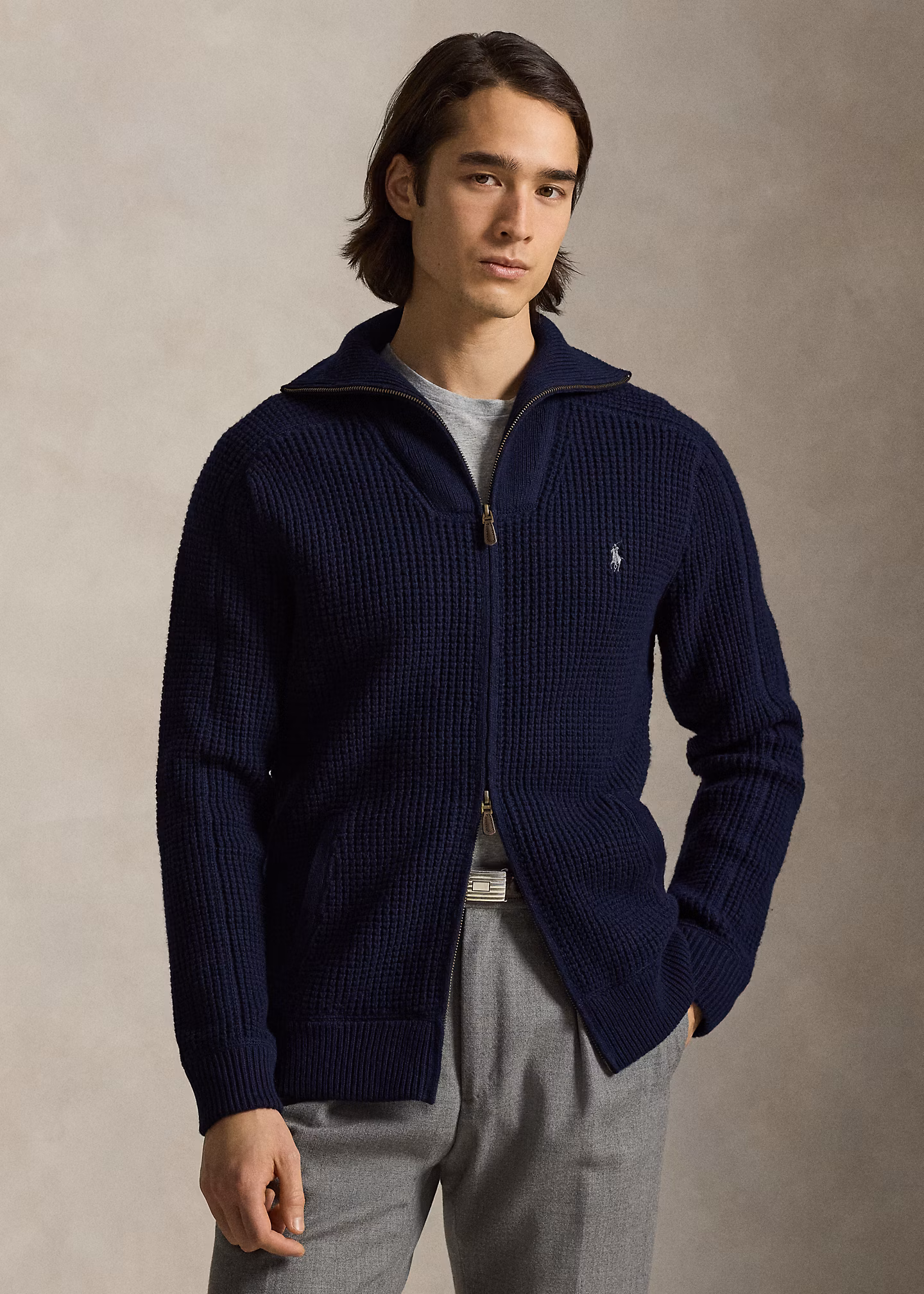 Strickjacke aus Waffelpiqué - RALPH LAUREN OUTLET