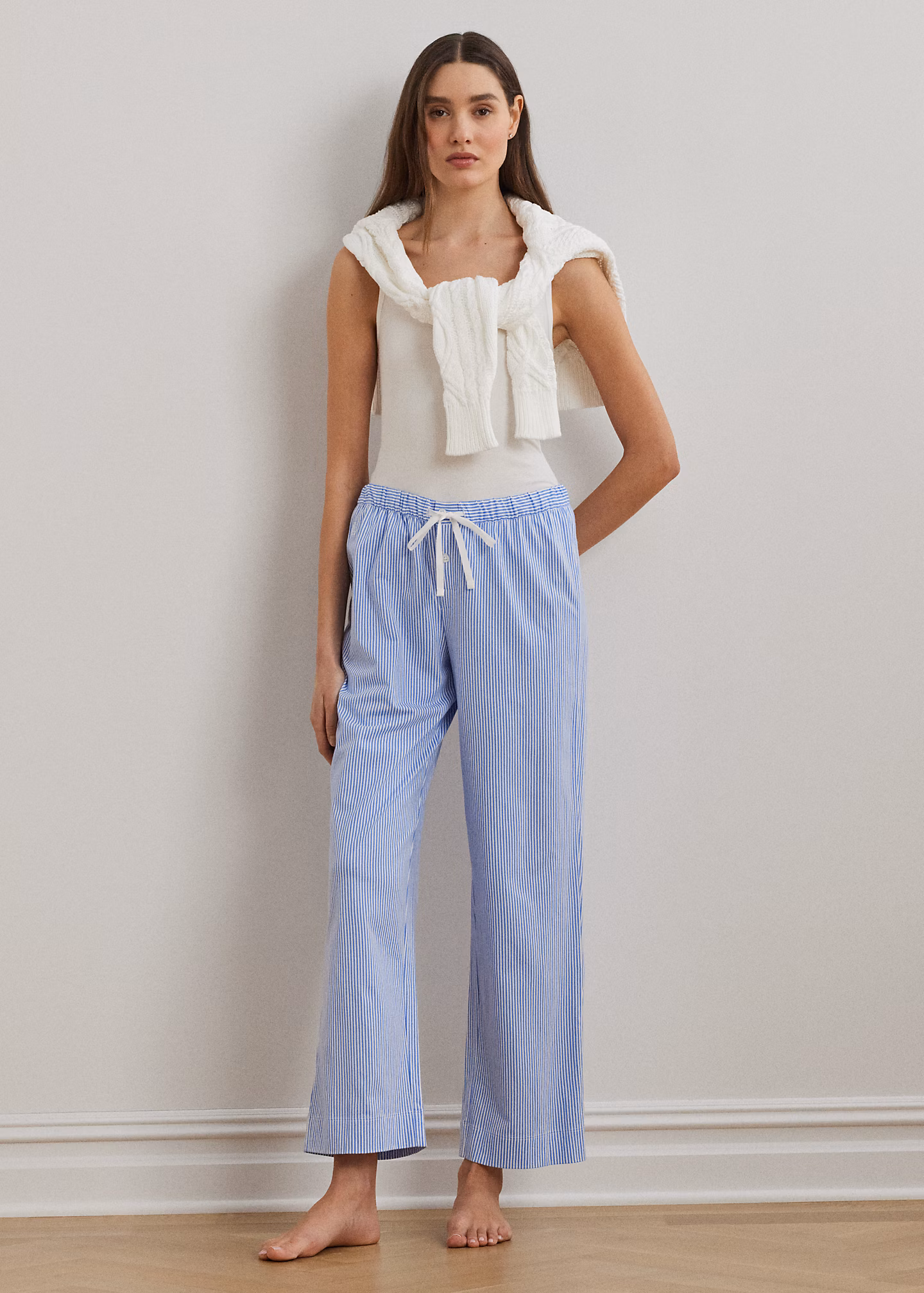 Gestreifte Pyjamahose aus Baumwolljersey - RALPH LAUREN OUTLET