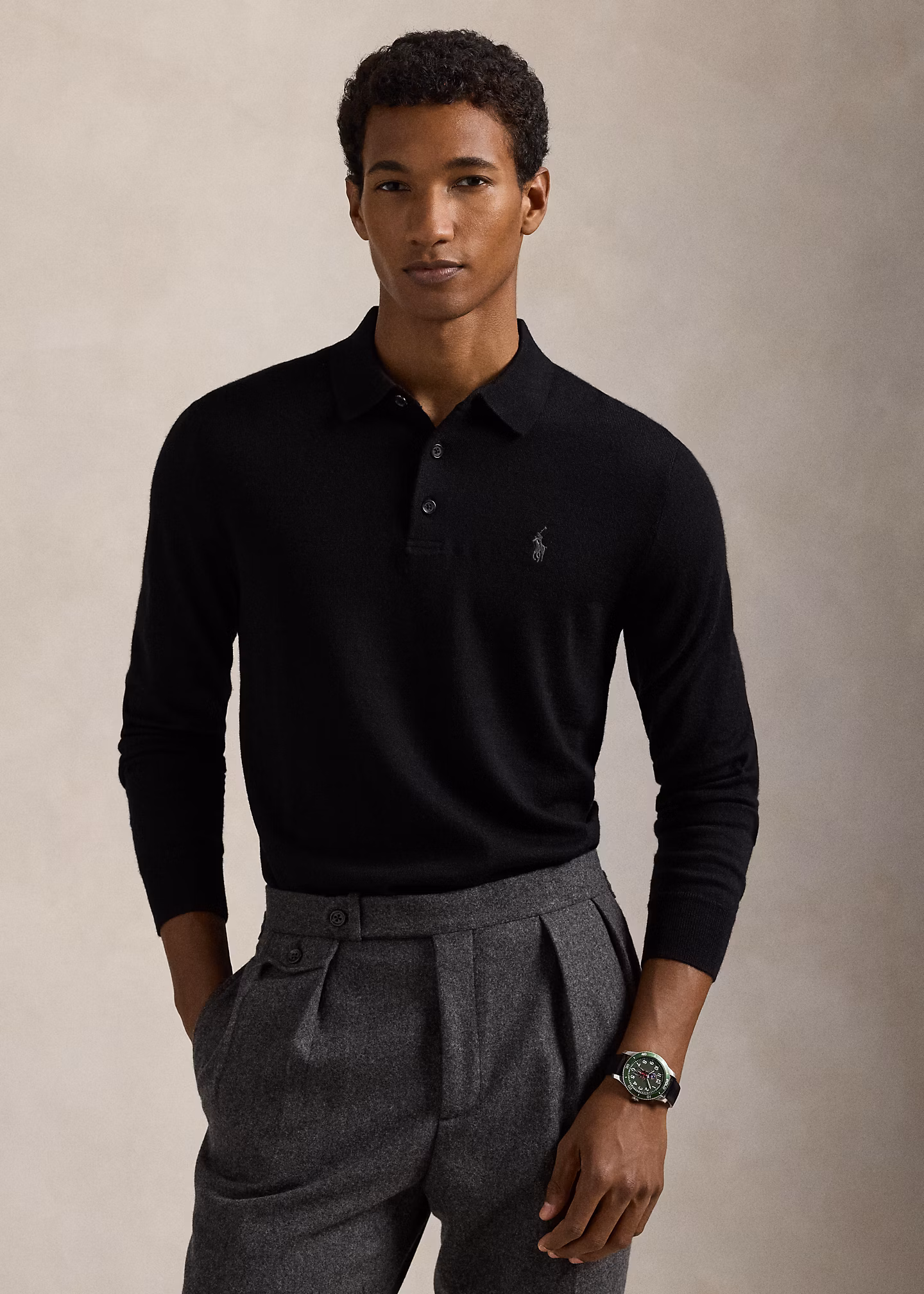 Wollpullover mit Polo-Kragen - RALPH LAUREN OUTLET