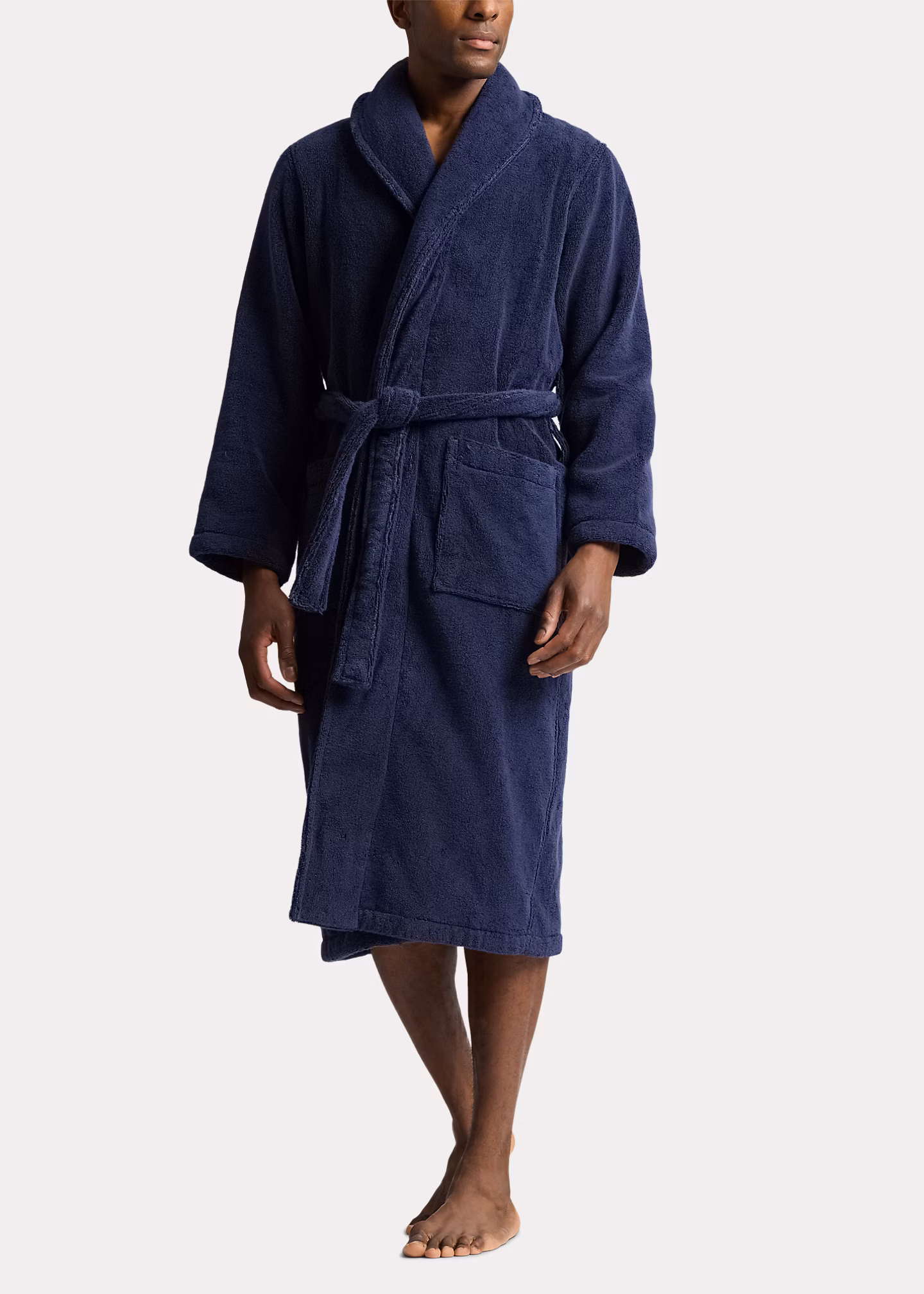 Baumwollfrottee-Bademantel mit Logo - RALPH LAUREN OUTLET