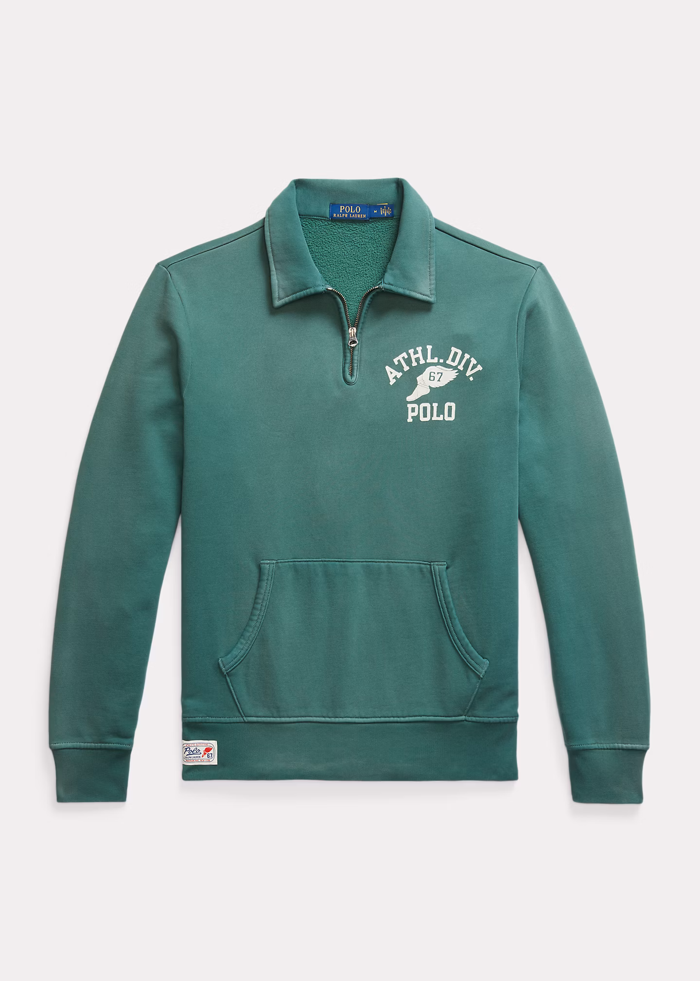 Grafik-Sweatshirt aus Fleece mit Kragen - RALPH LAUREN OUTLET