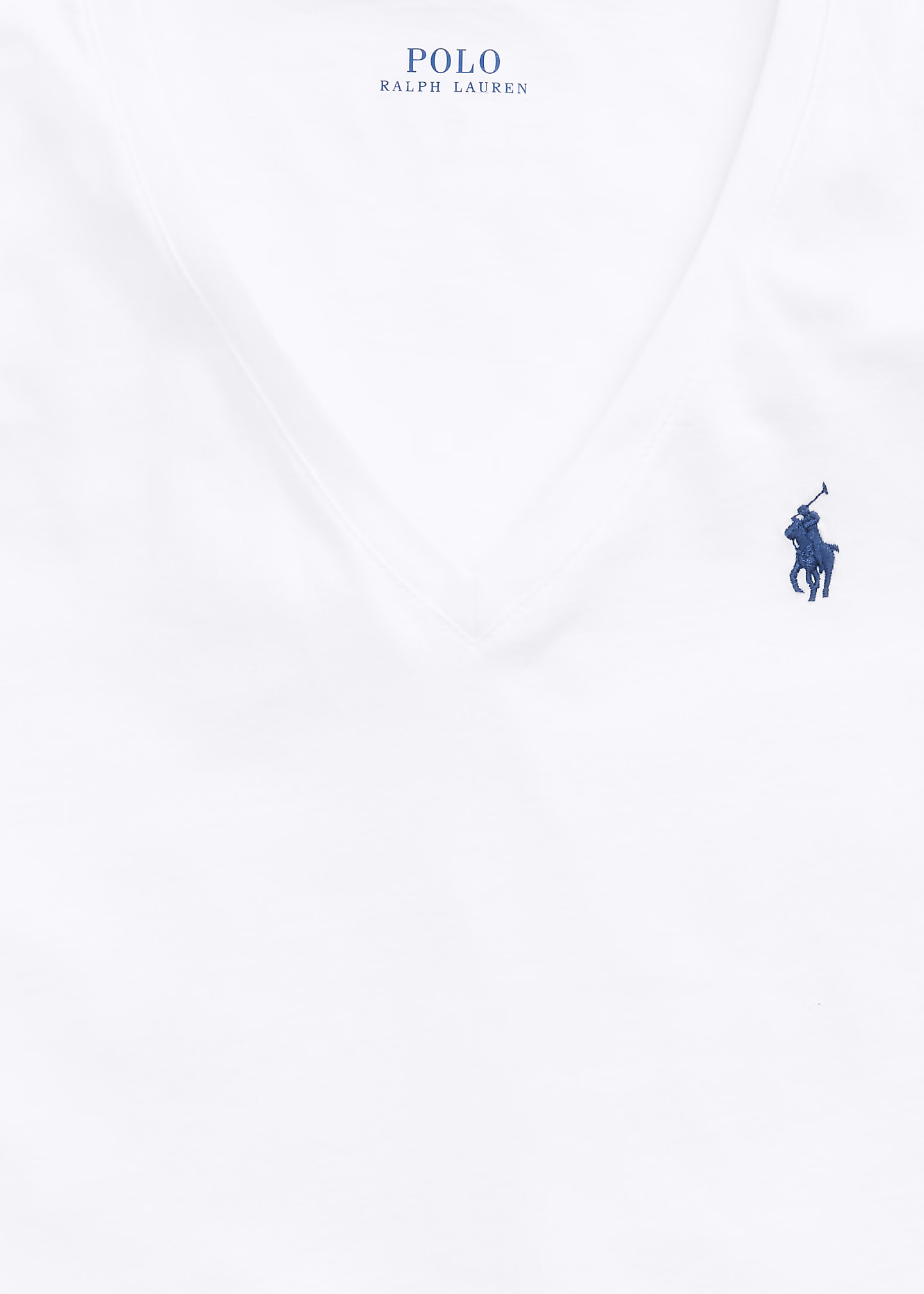 Baumwoll-T-Shirt mit V-Ausschnitt - RALPH LAUREN OUTLET