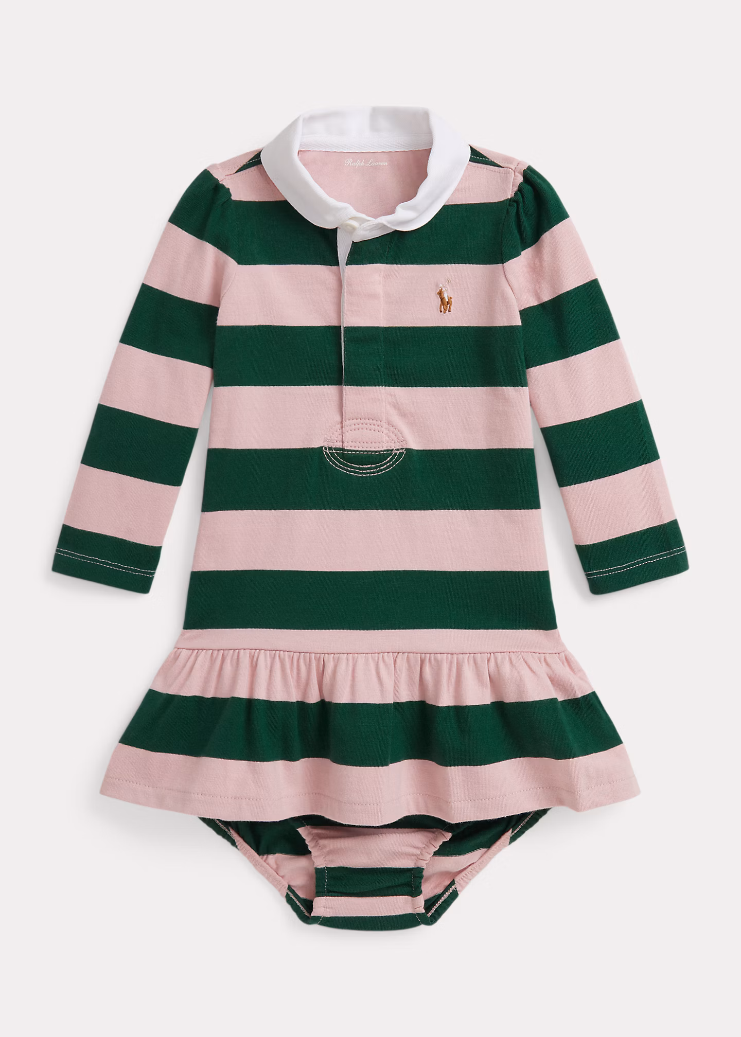 Gestreiftes Rugbykleid mit Höschen - RALPH LAUREN OUTLET