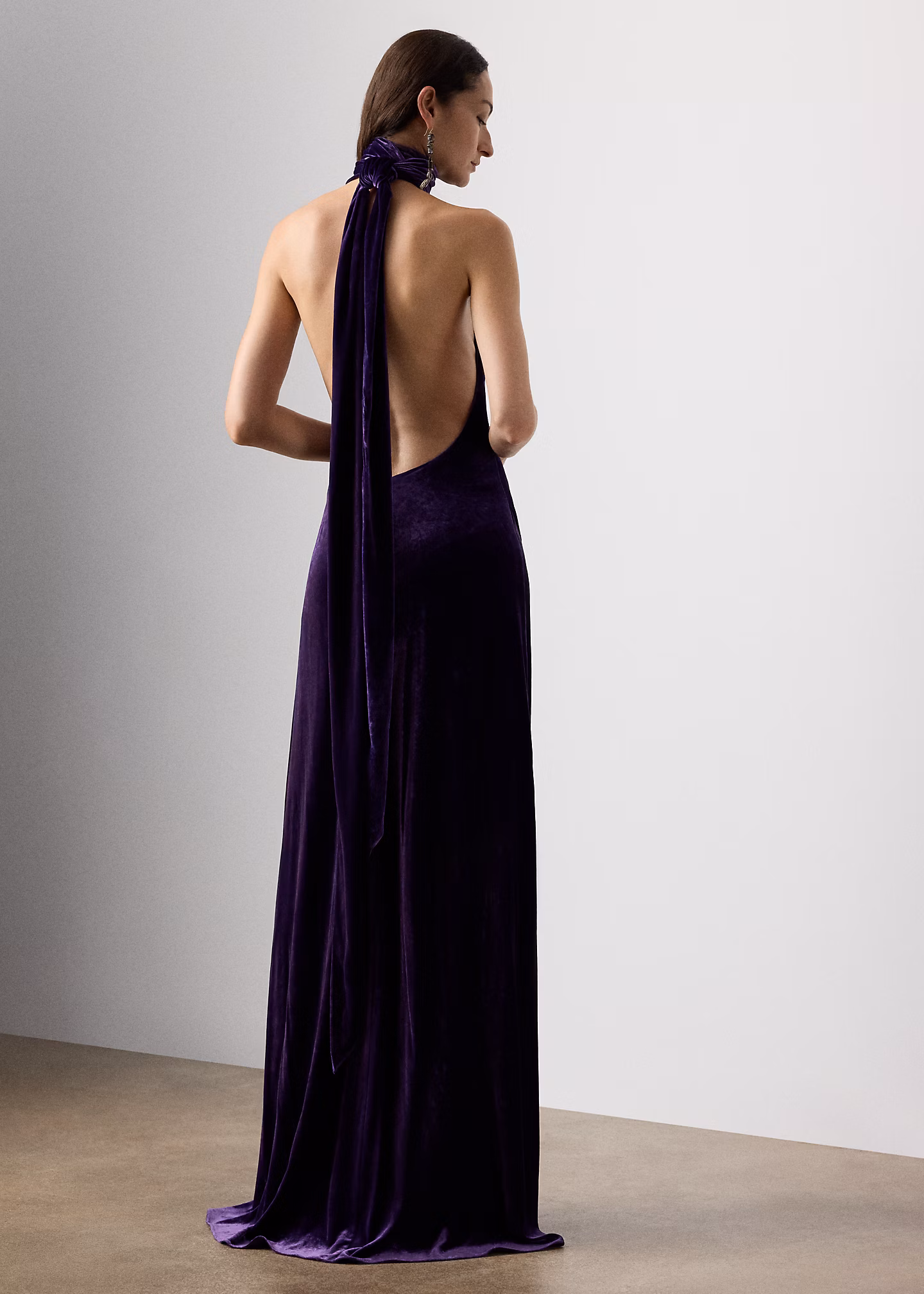 Abendkleid Tatum aus Stretchsamt - RALPH LAUREN OUTLET