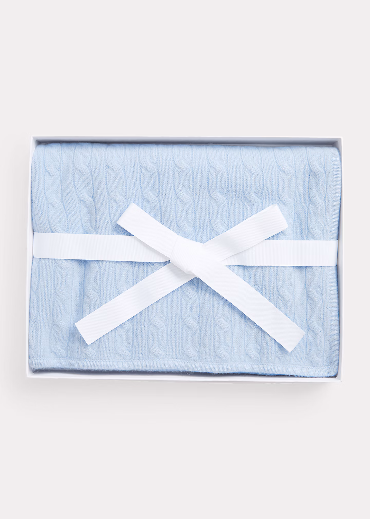 Kaschmirdecke mit Zopfmuster - RALPH LAUREN OUTLET