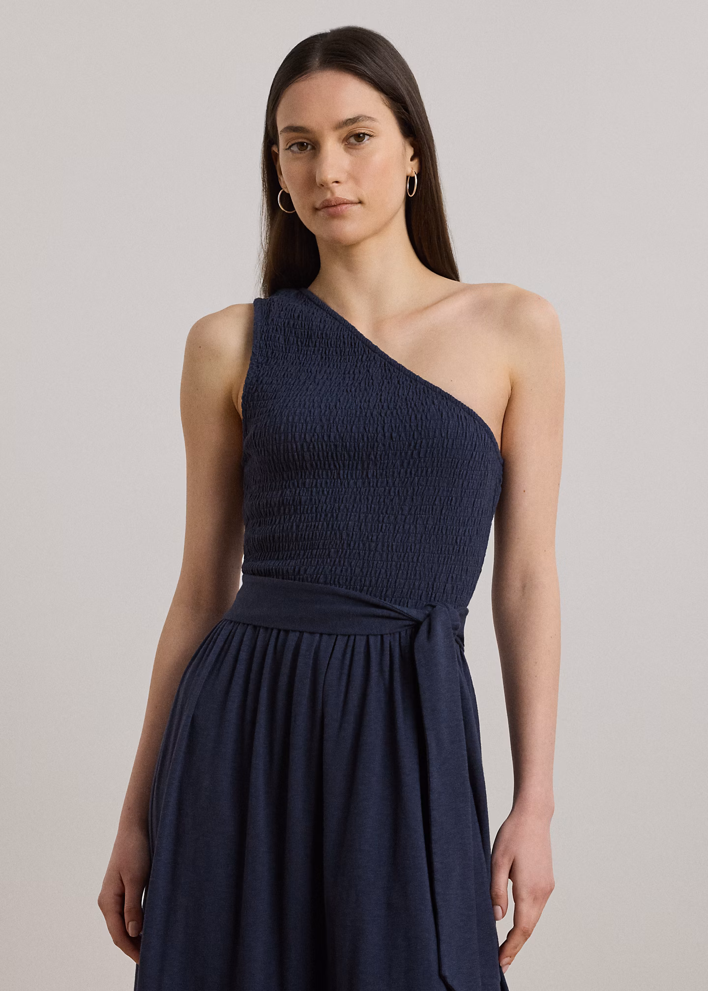 Einschultriges Jerseykleid mit Gürtel - RALPH LAUREN OUTLET