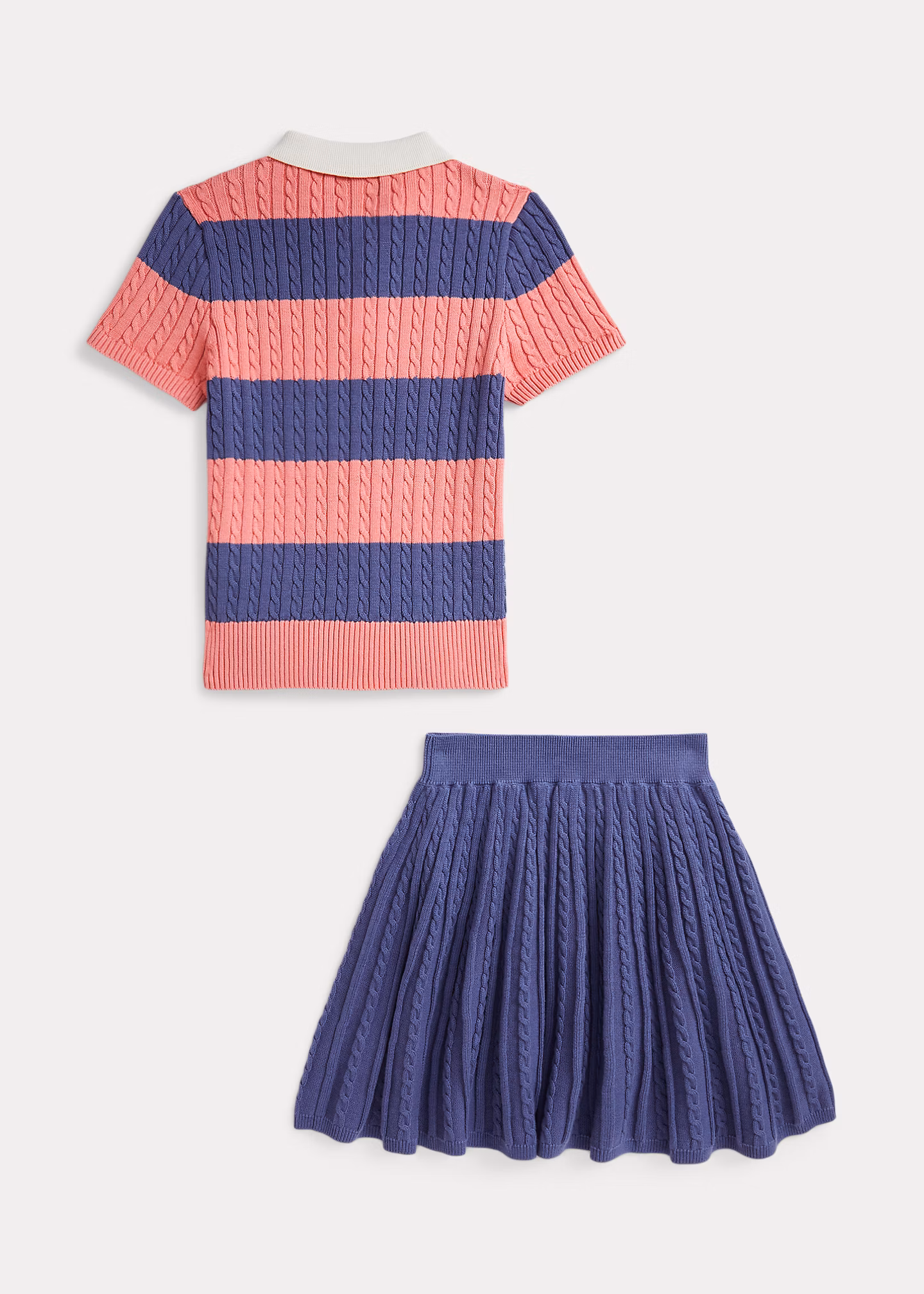 Polo-Pullover und Rock mit Zopfmuster - RALPH LAUREN OUTLET