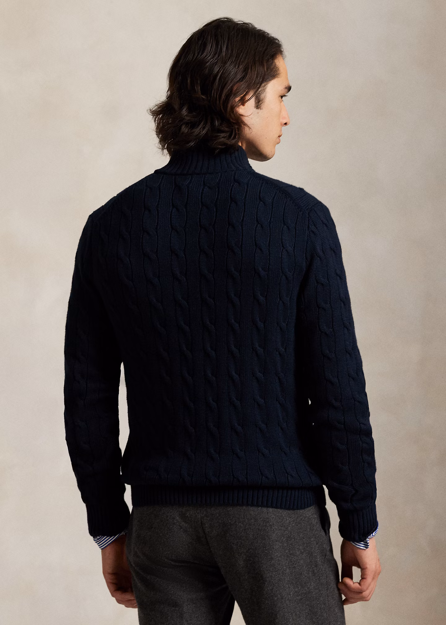 Baumwolljacke mit Zopfmuster - RALPH LAUREN OUTLET