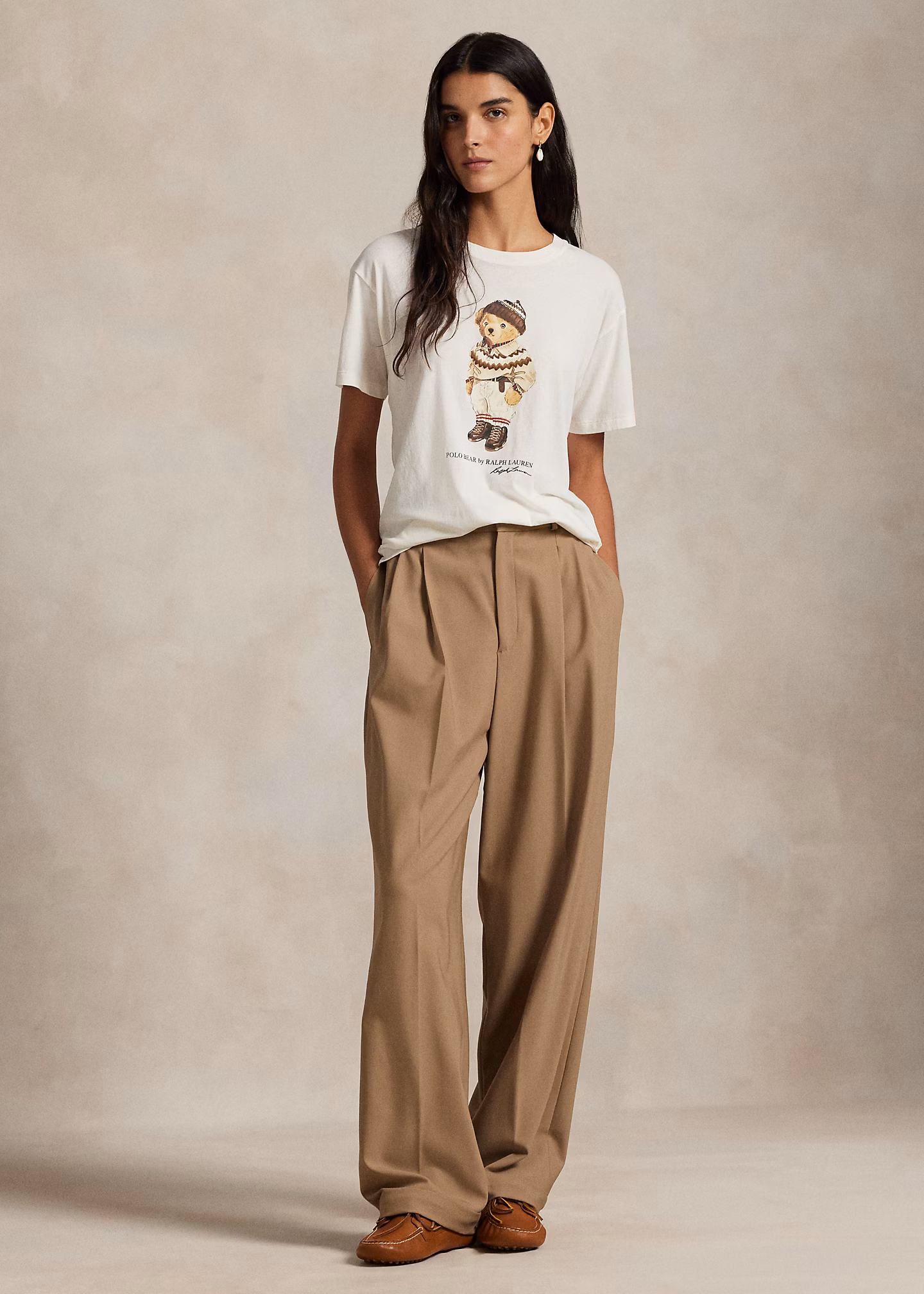 Baumwolljersey-T-Shirt mit Polo Bear - RALPH LAUREN OUTLET