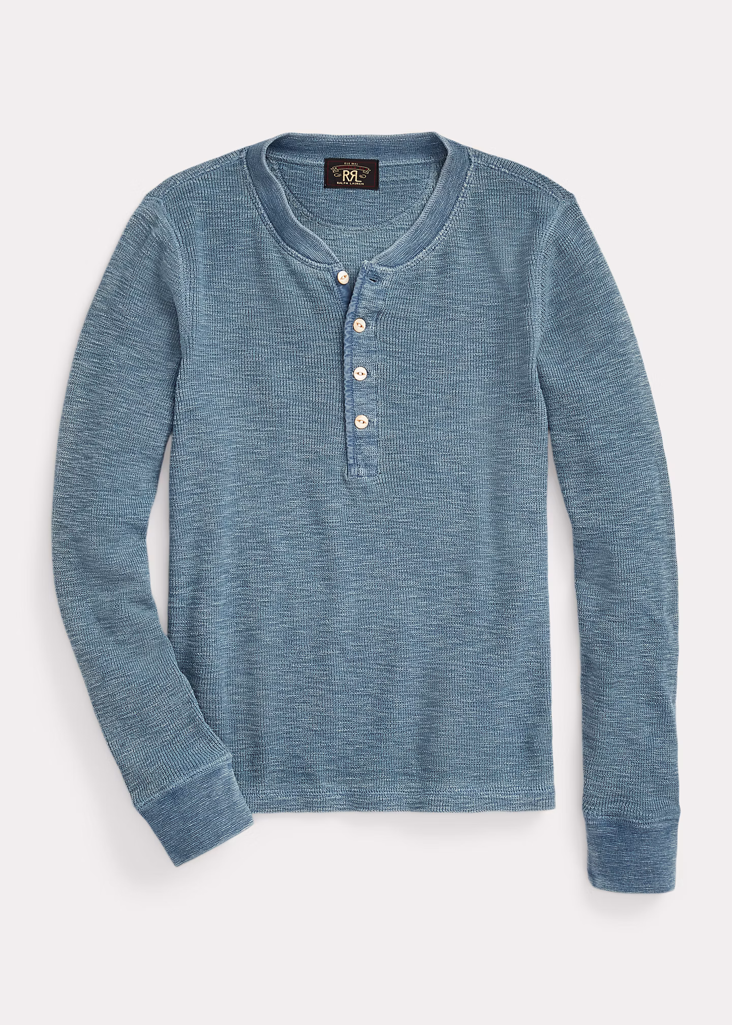 Waffel-Henley aus Baumwollstretch - RALPH LAUREN OUTLET