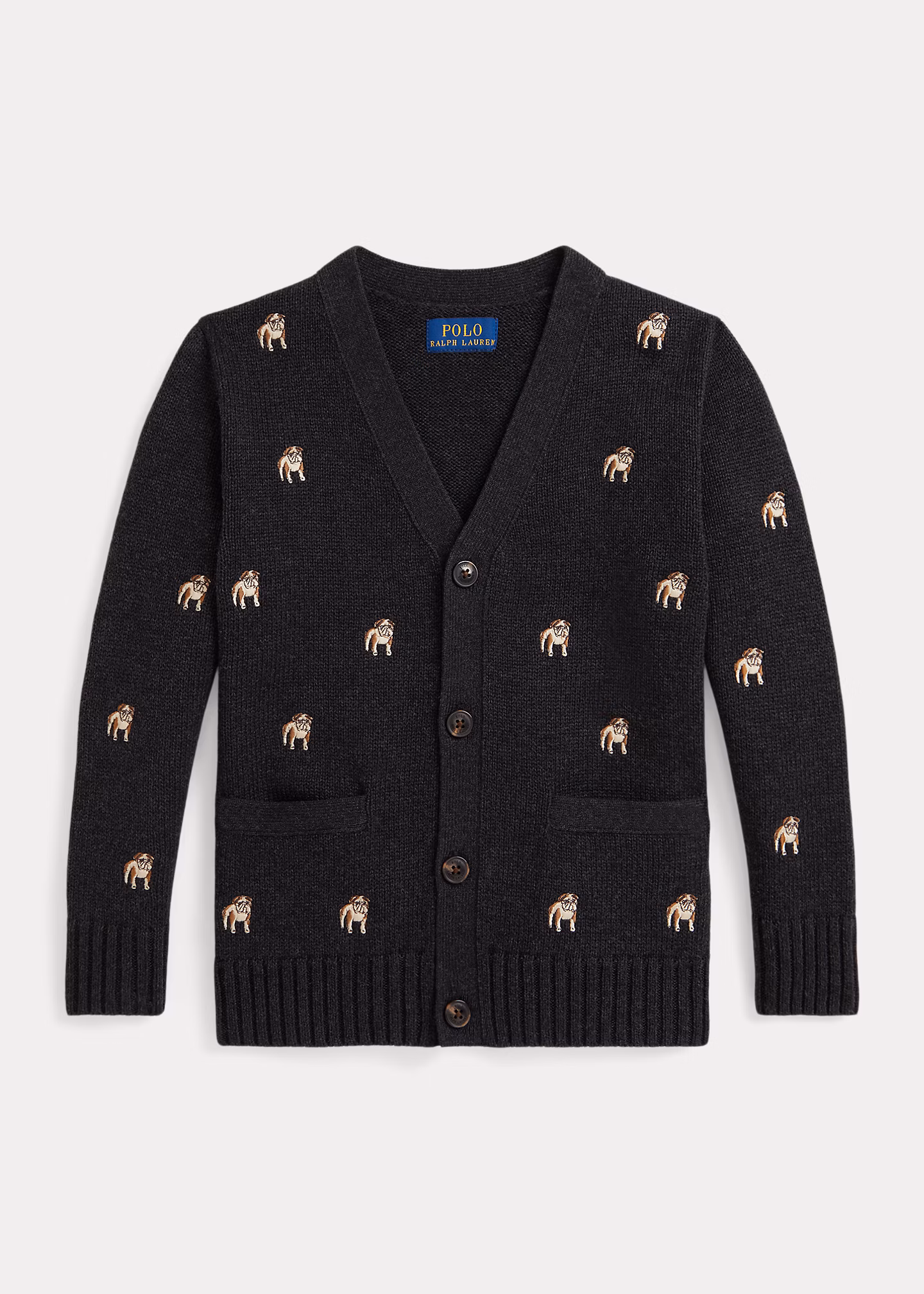 Strickjacke mit gesticktem Hund - RALPH LAUREN OUTLET