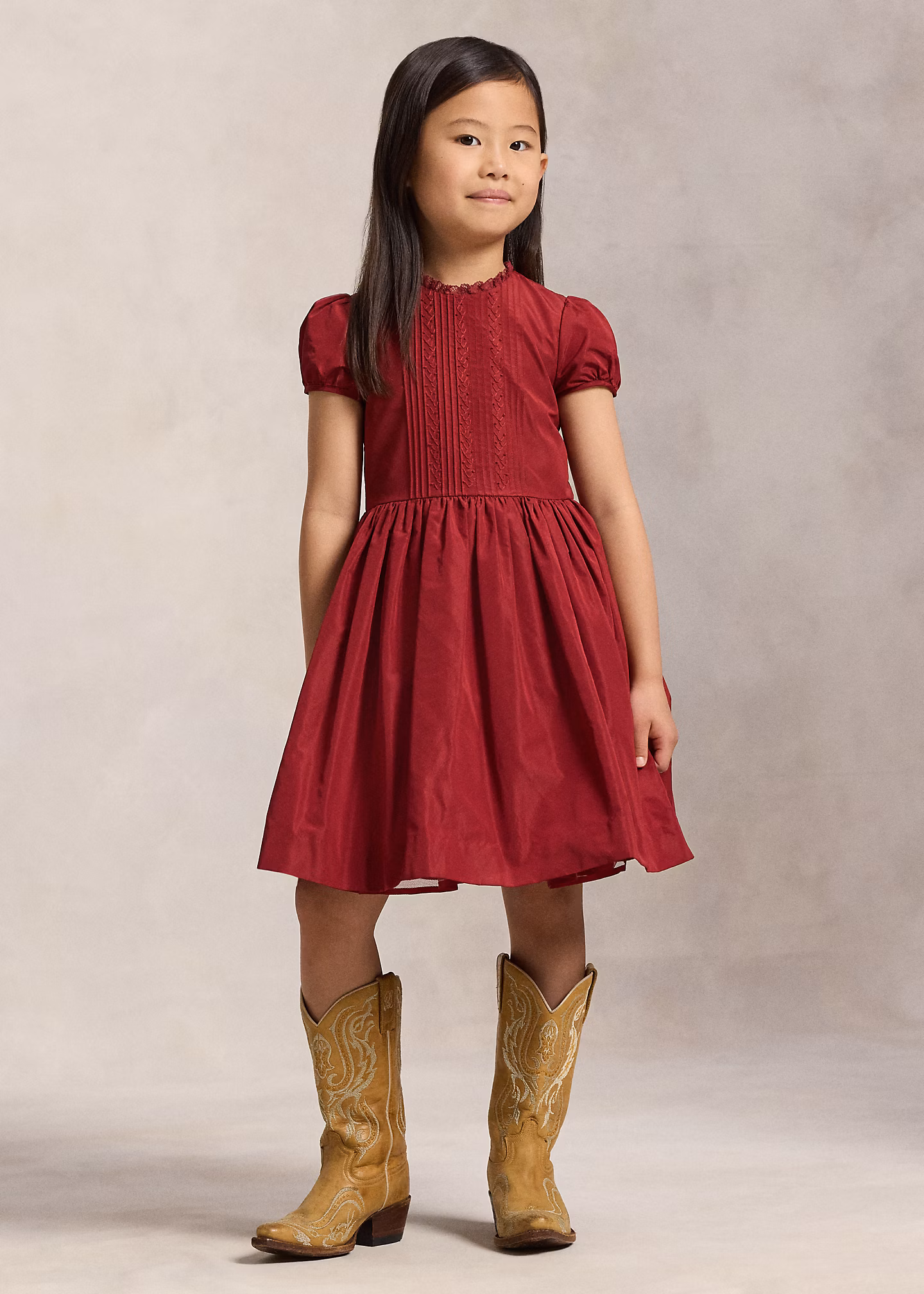 Kleid mit gestickten Biesen - RALPH LAUREN OUTLET