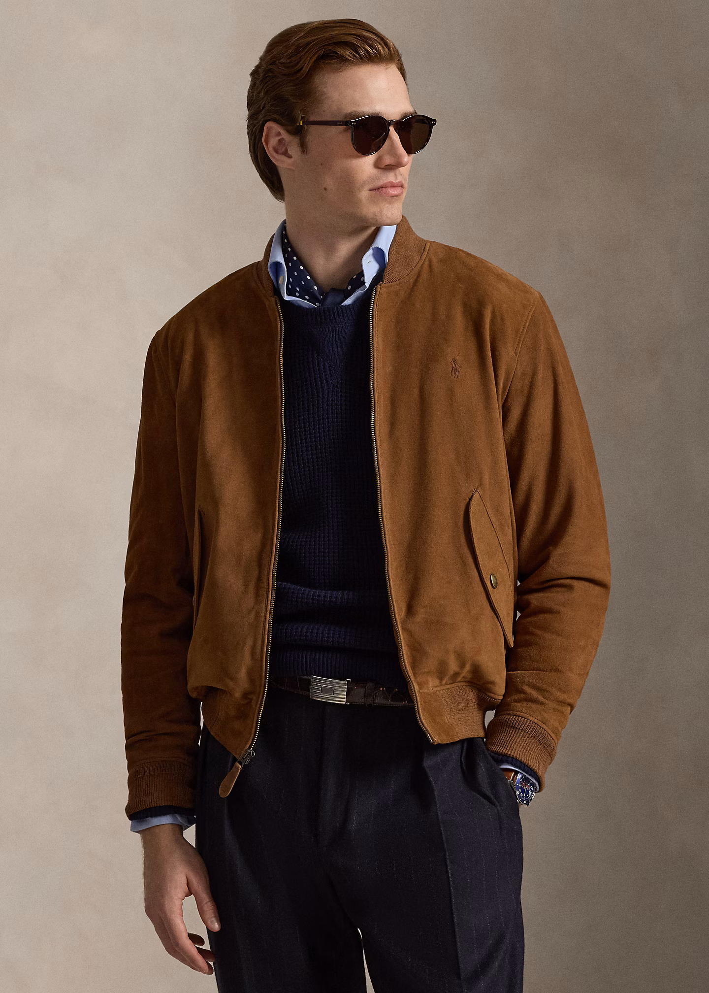 Fliegerjacke aus Wildleder - RALPH LAUREN OUTLET