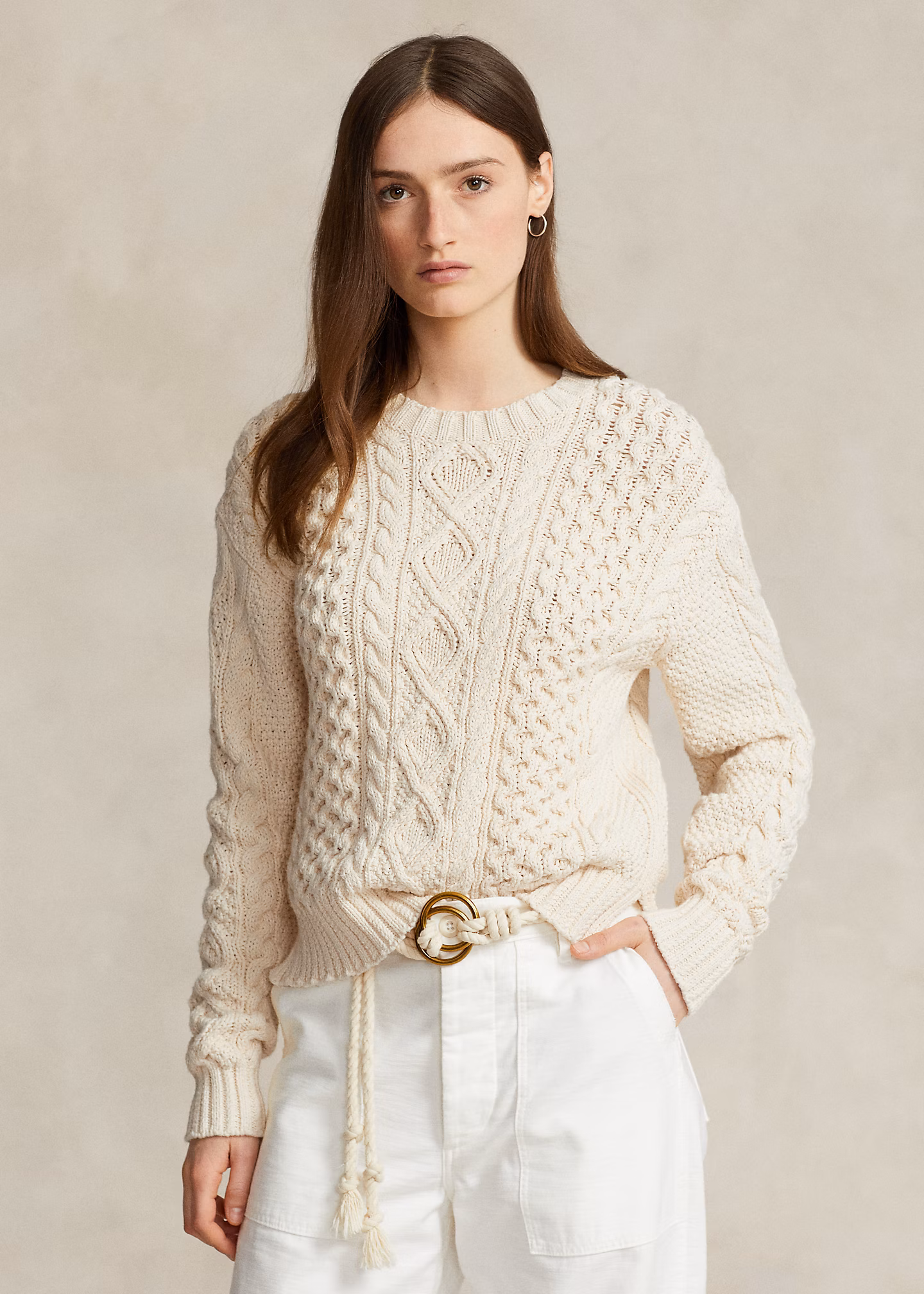 Aran-Rundhalspullover - RALPH LAUREN OUTLET