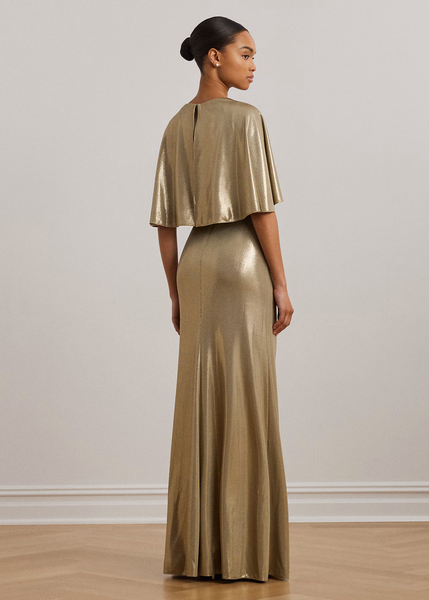 Cape-Abendkleid aus Metallic-Jersey - RALPH LAUREN OUTLET