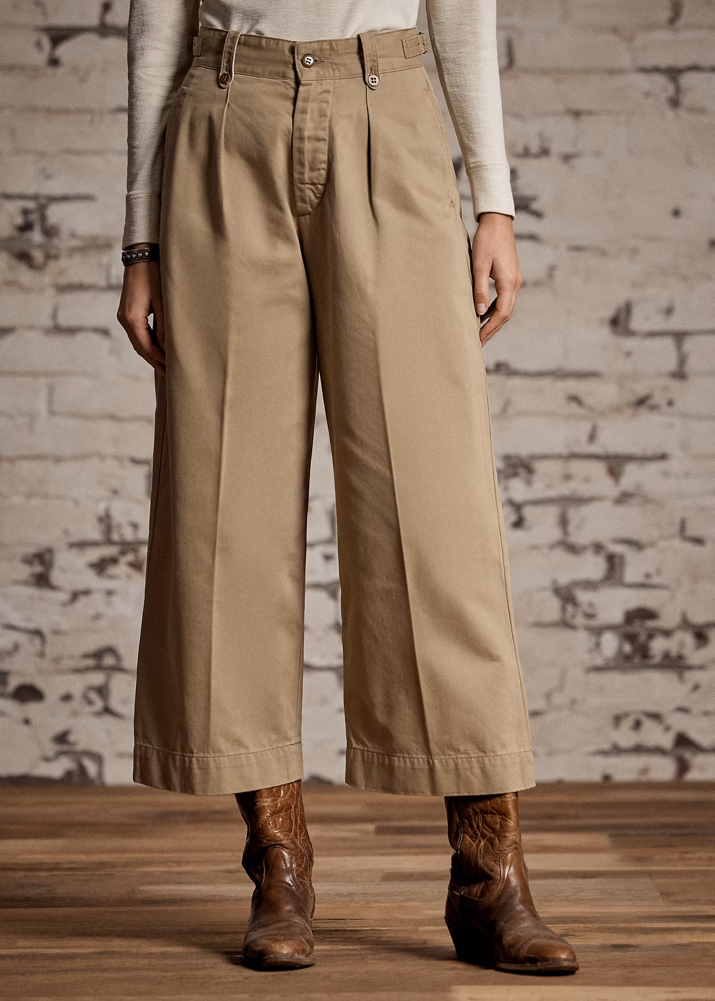 Baumwollhose mit weitem Bein - RALPH LAUREN OUTLET