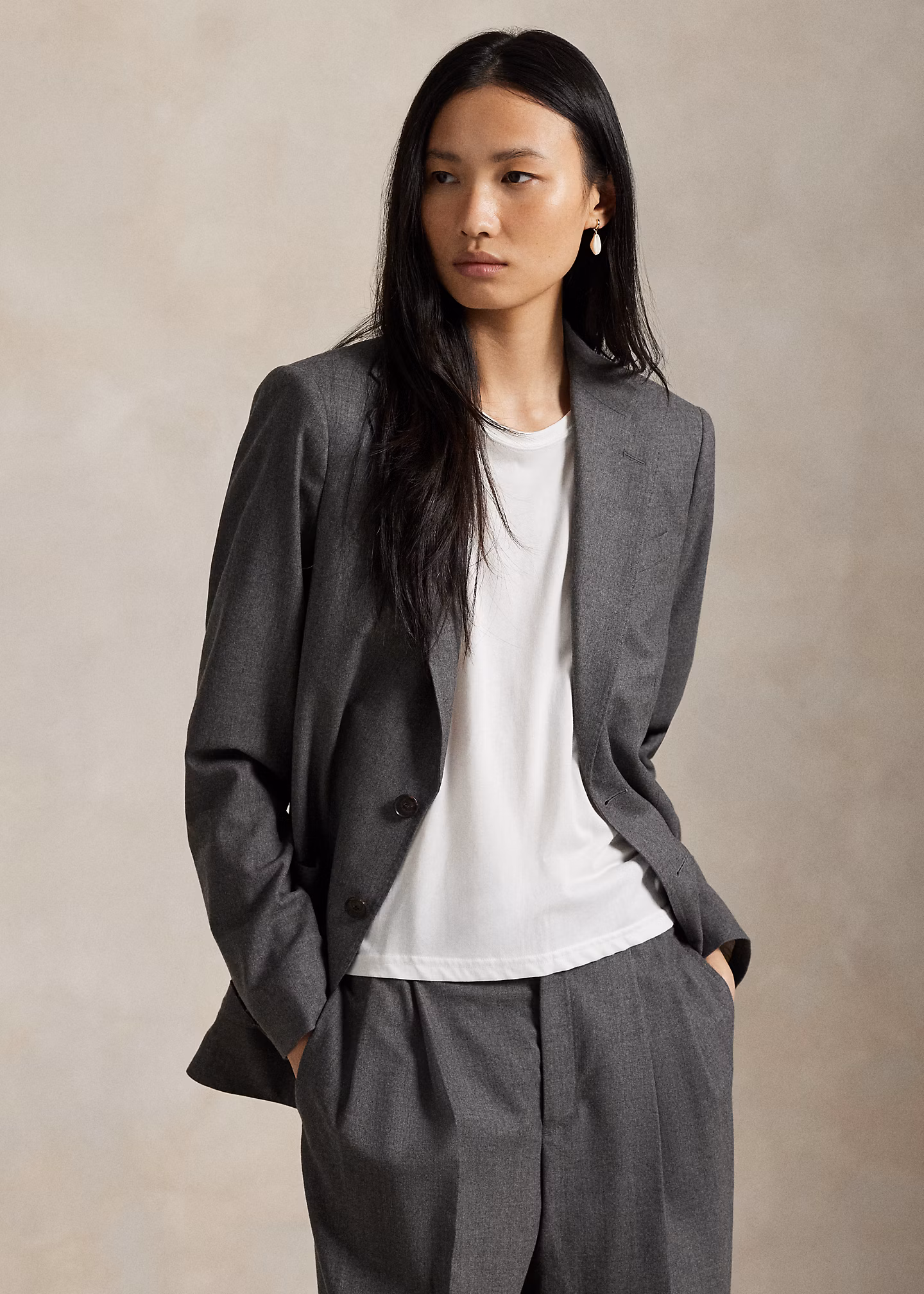 Einreihiger Blazer aus Wollmischung - RALPH LAUREN OUTLET