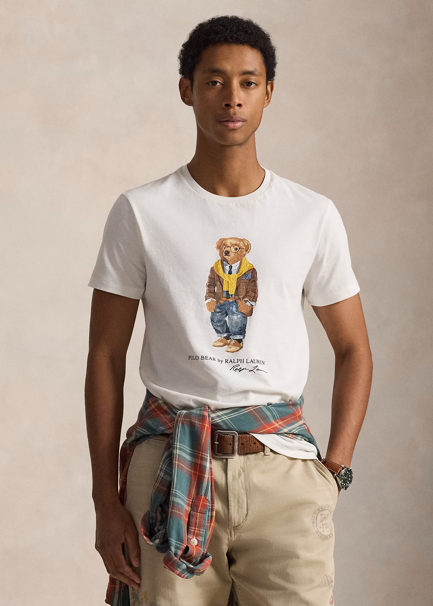 Custom-Slim Jersey-T-Shirt mit Polo Bear - RALPH LAUREN OUTLET