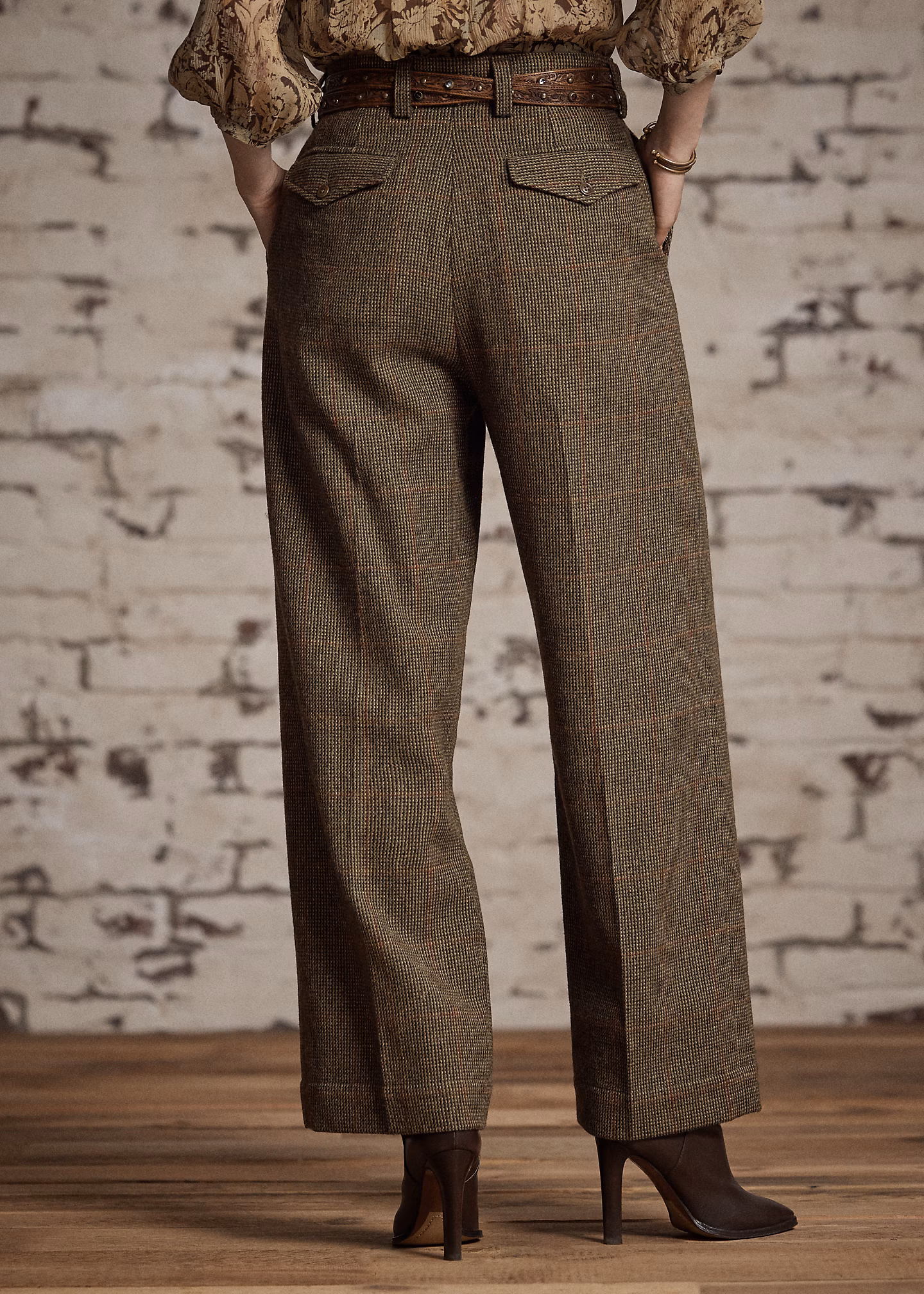 Tweedhose mit Windowpane-Karo - RALPH LAUREN OUTLET