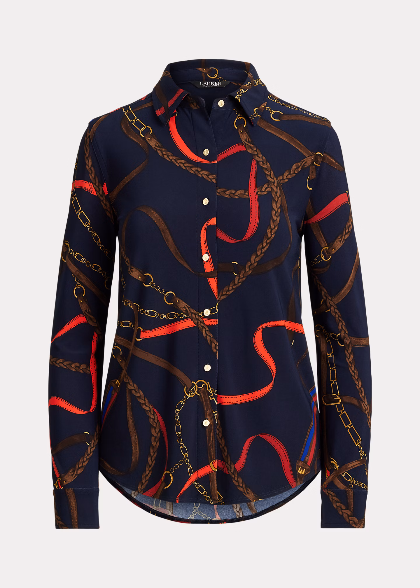 Slim-Fit Jerseyhemd mit Gürteldruck - RALPH LAUREN OUTLET