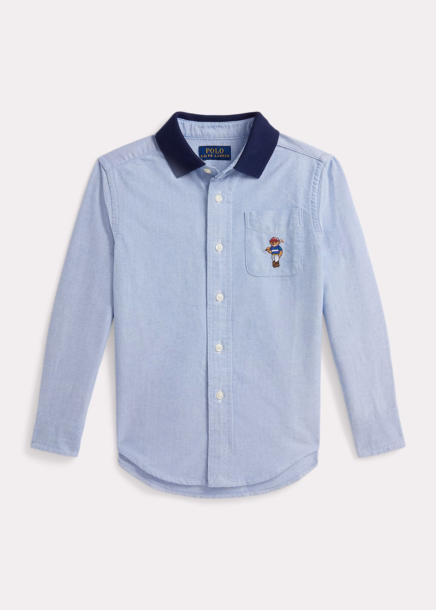 Polo Bear Oxfordhemd mit Strickkragen - RALPH LAUREN OUTLET